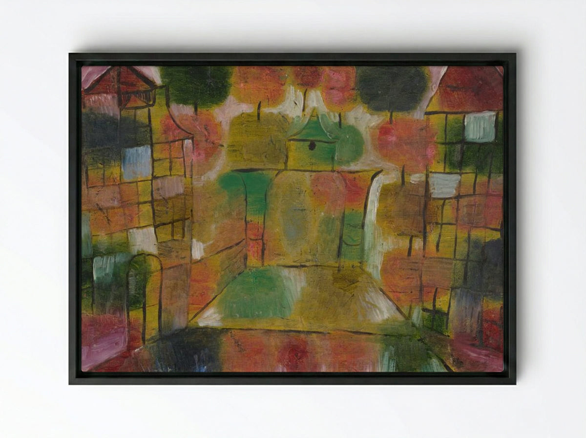 Baum und Architektur, Rhythmen - Paul Klee - Framed Canvas Black