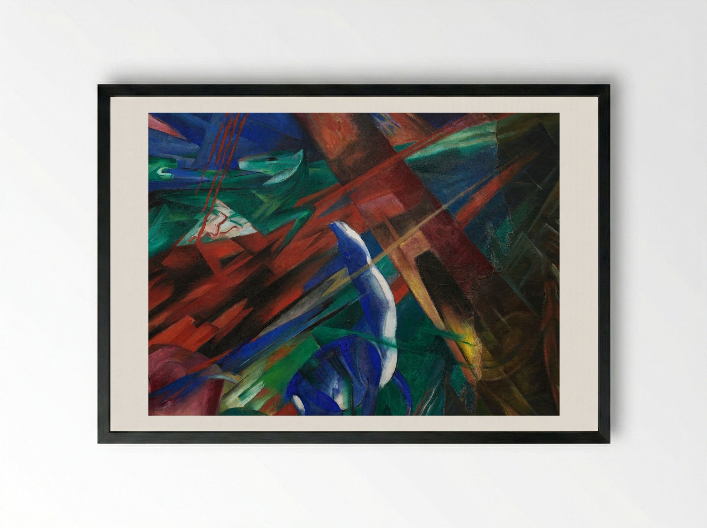 Animal Destinies - Franz Marc - Framed Print Black