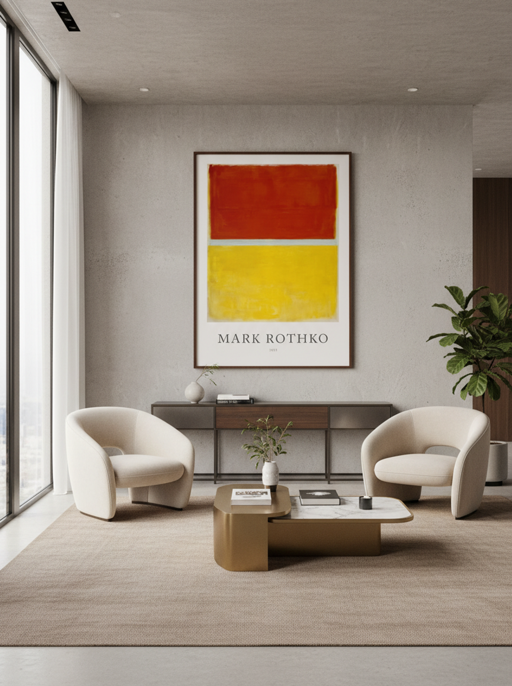 Untitled (Red and Yellow) - Mark Rothko - Lifestyle