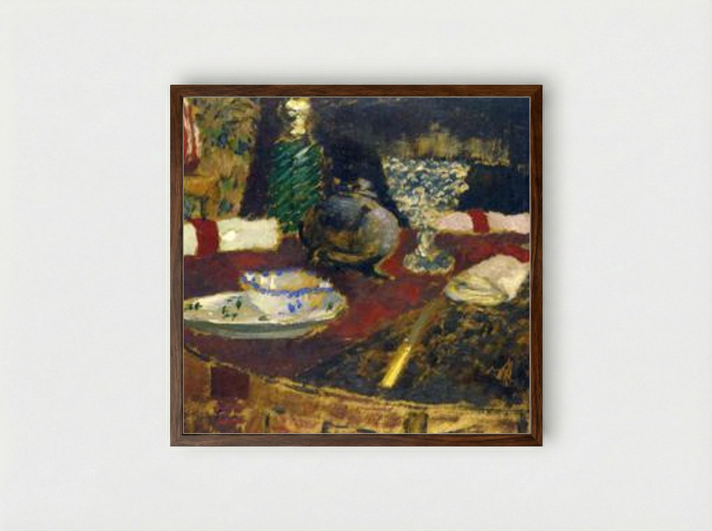 The Sauceboat - Édouard Vuillard - Framed Print Dark Wood