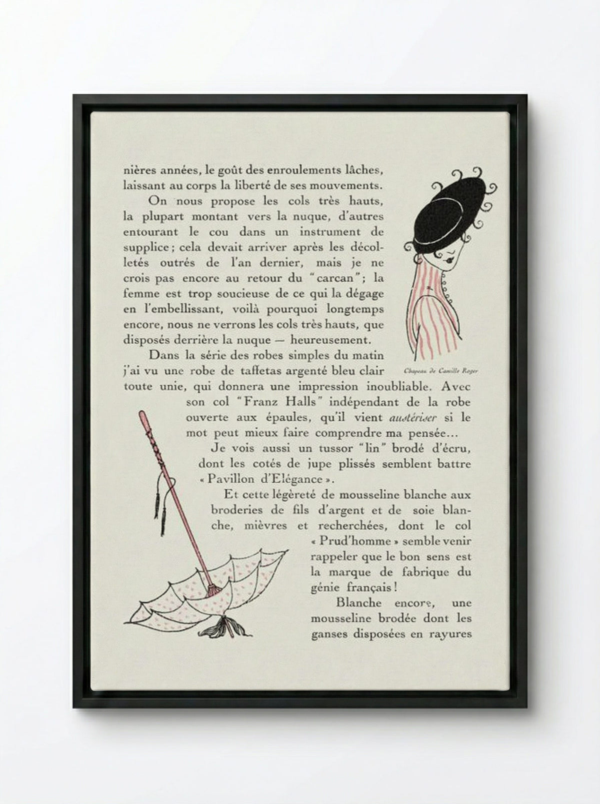 Autours Simples - George Barbier - Framed Canvas Black