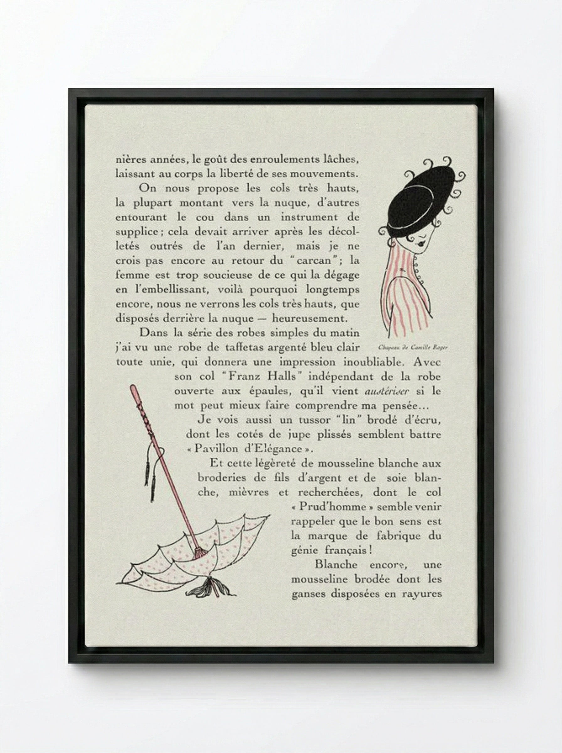 Autours Simples - George Barbier - Framed Canvas Black
