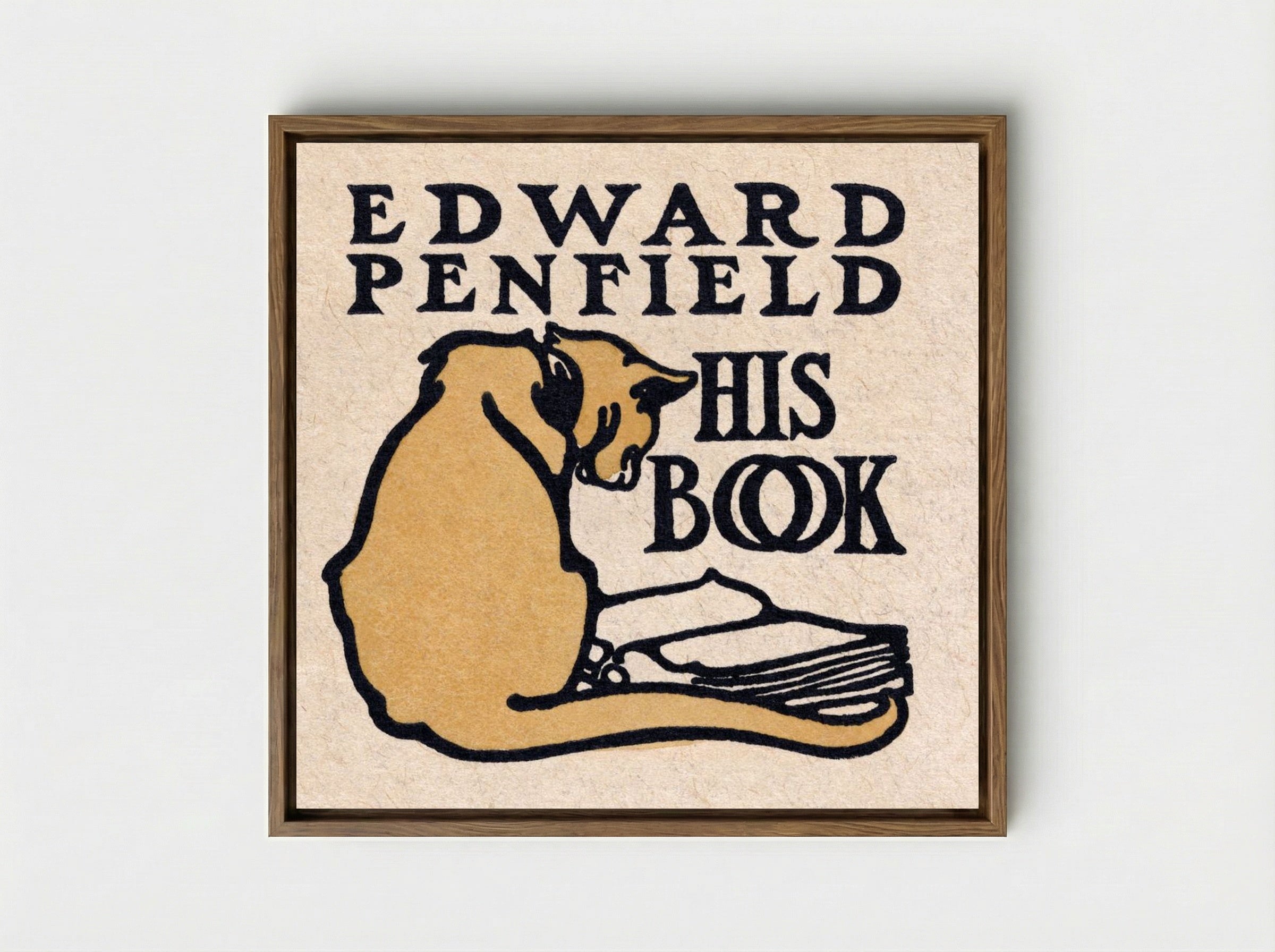 His Book - Edward Penfield - Framed Canvas Wood