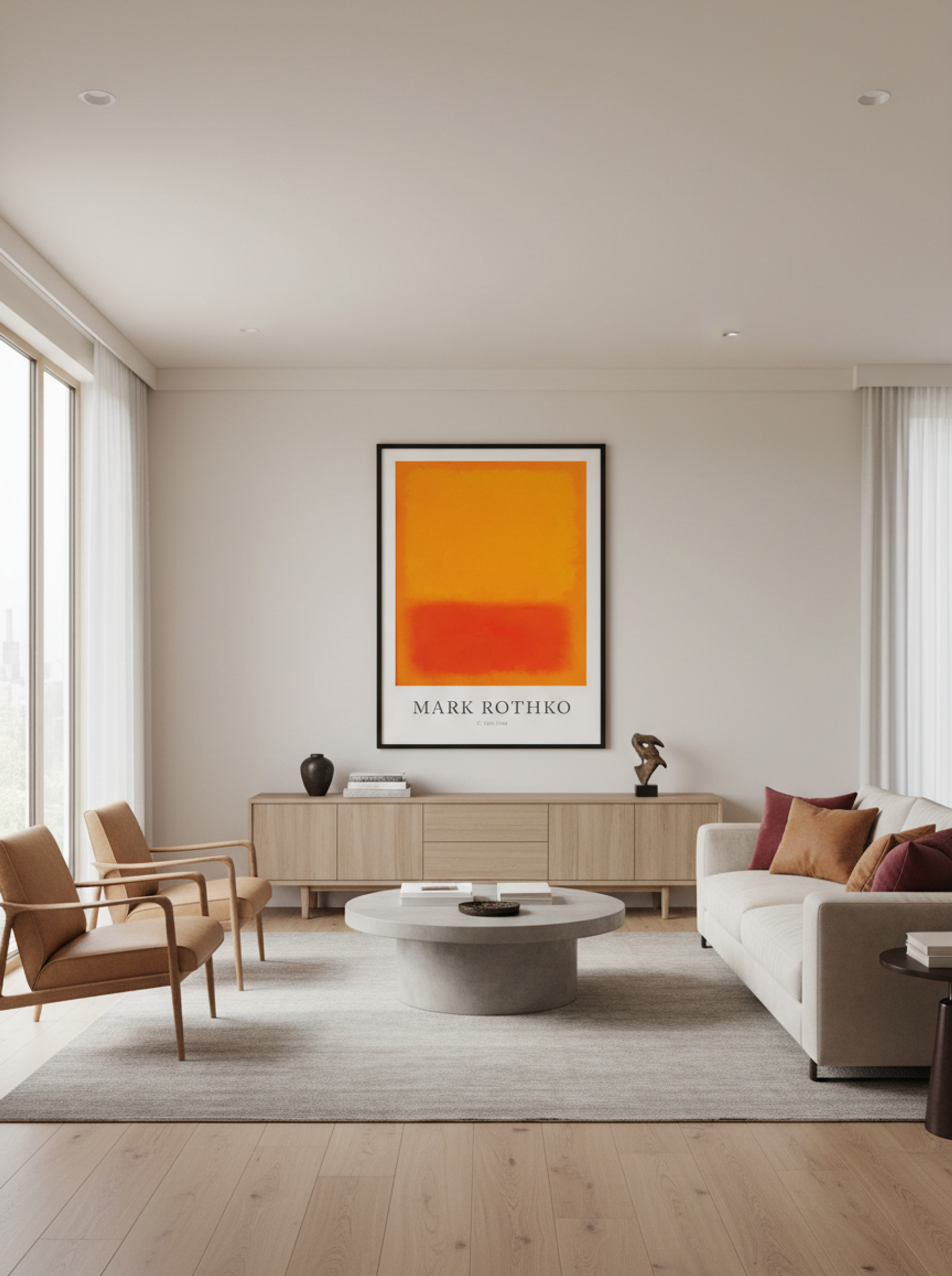 Untitled (Orange and Red) - Mark Rothko - Lifestyle