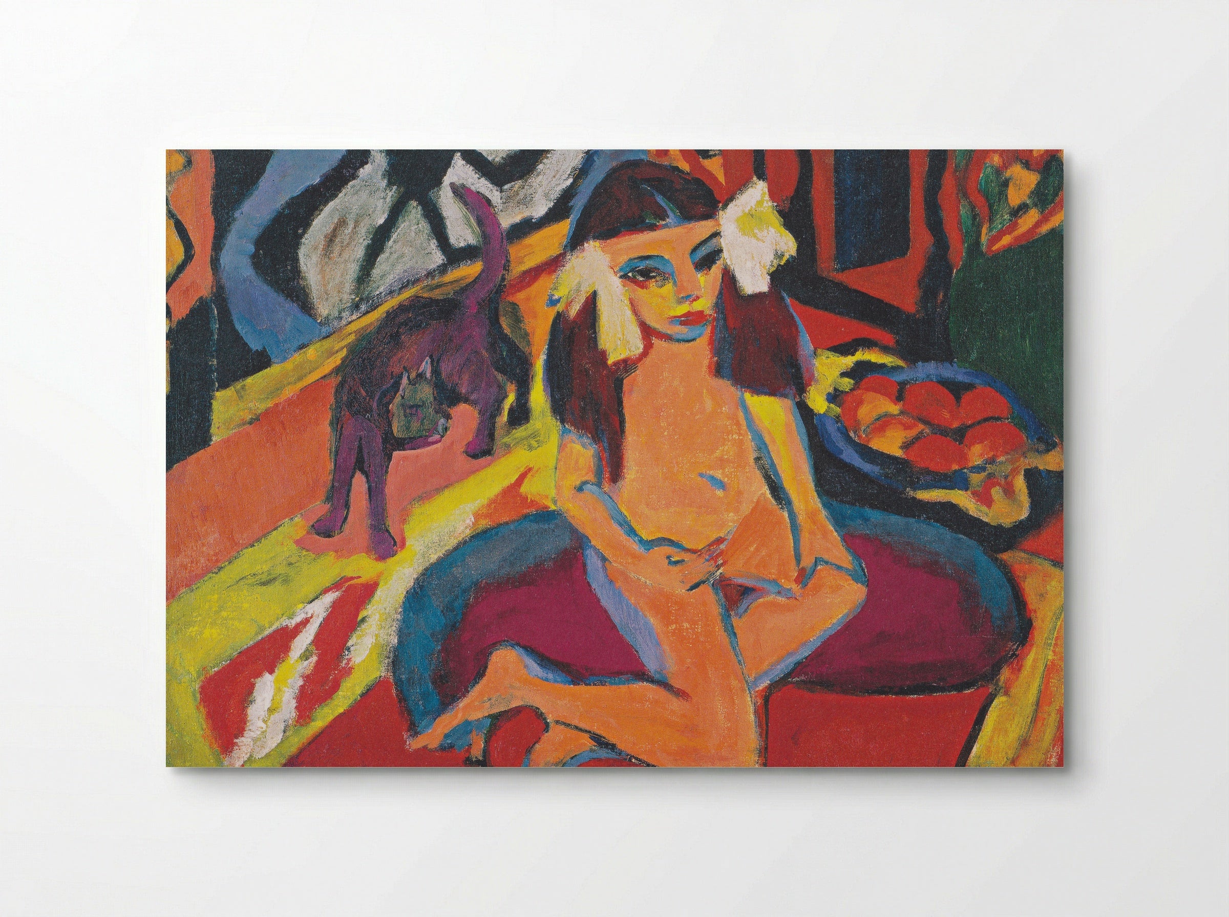 Girl with Cat (Franzi) - Ernst Ludwig Kirchner - Poster