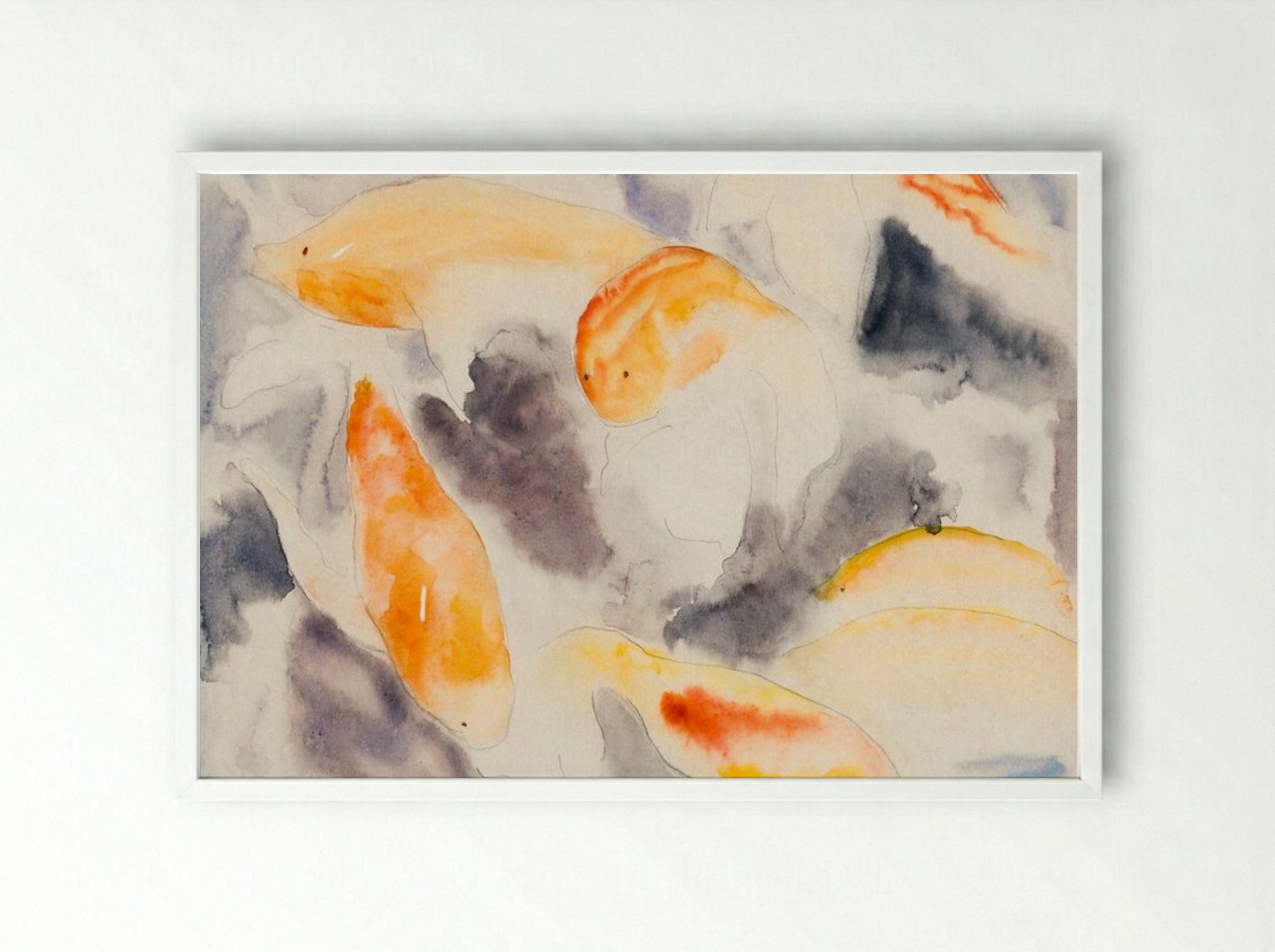 Fish Series, No. 4 - Charles Demuth - Framed Print White