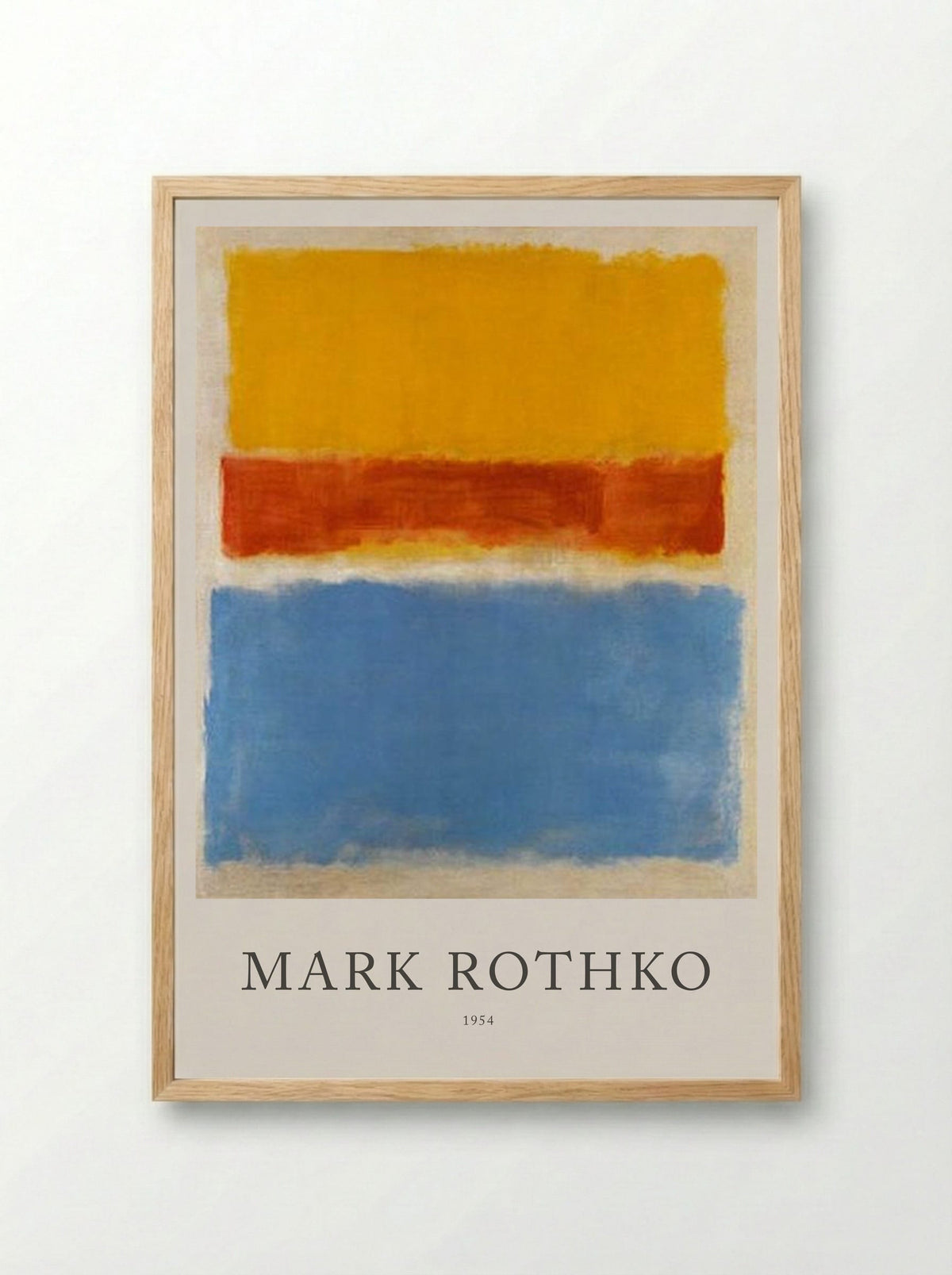Untitled (Yellow, Red, Blue) - Mark Rothko - Framed Print Wood