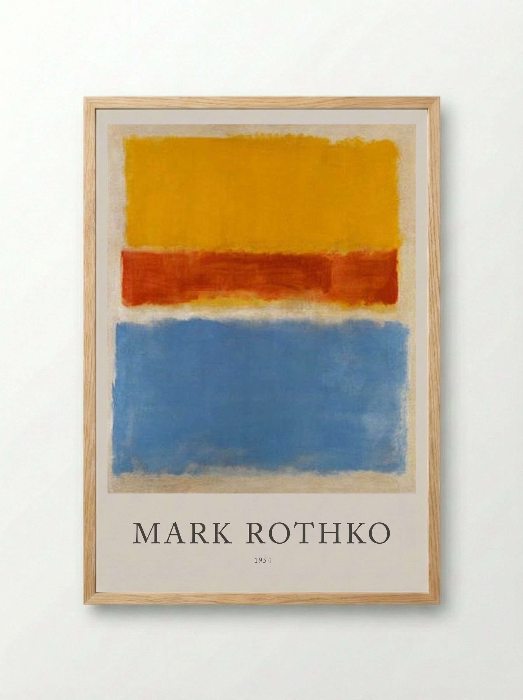 Untitled (Yellow, Red, Blue) - Mark Rothko - Framed Print Wood