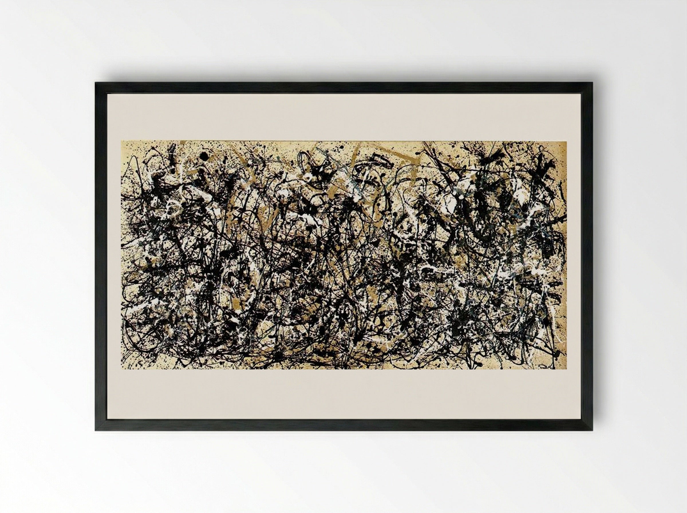 Autumn Rhythm (Number 30) - Jackson Pollock - Framed Print Black