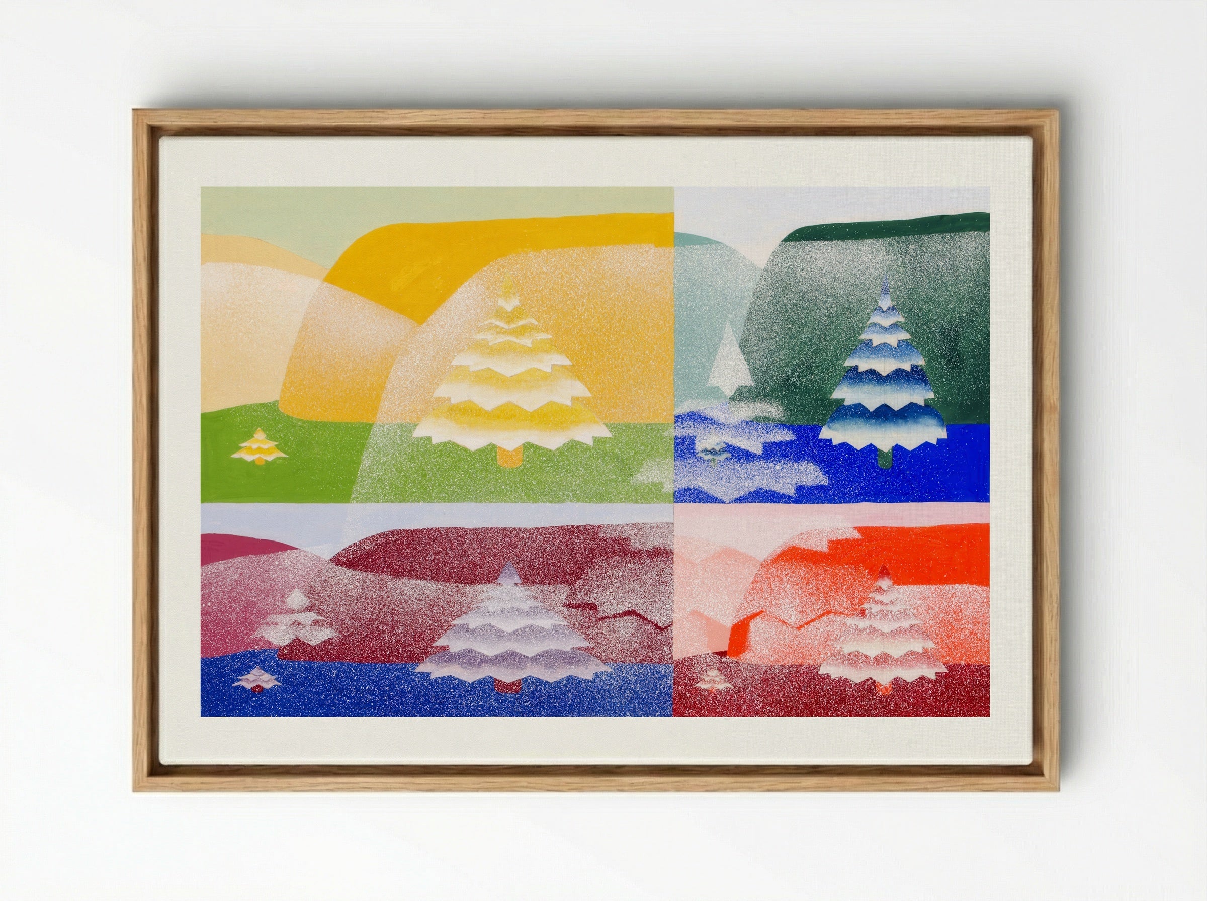Trees, from 'The Mathematical Basis of the Arts' - Joseph Schillinger - Framed Canvas Wood