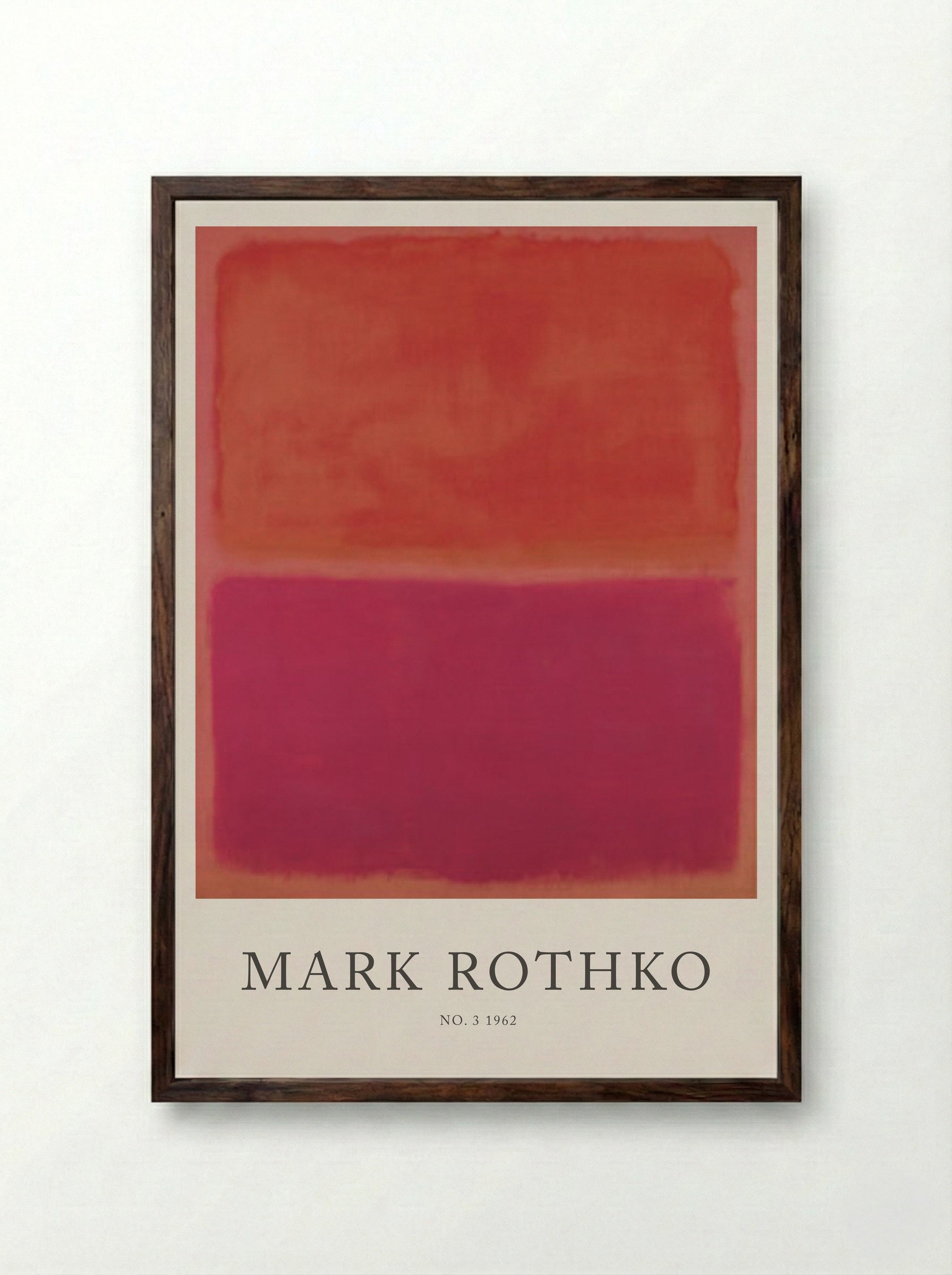No. 3, 1962 - Mark Rothko - Framed Print Dark Wood