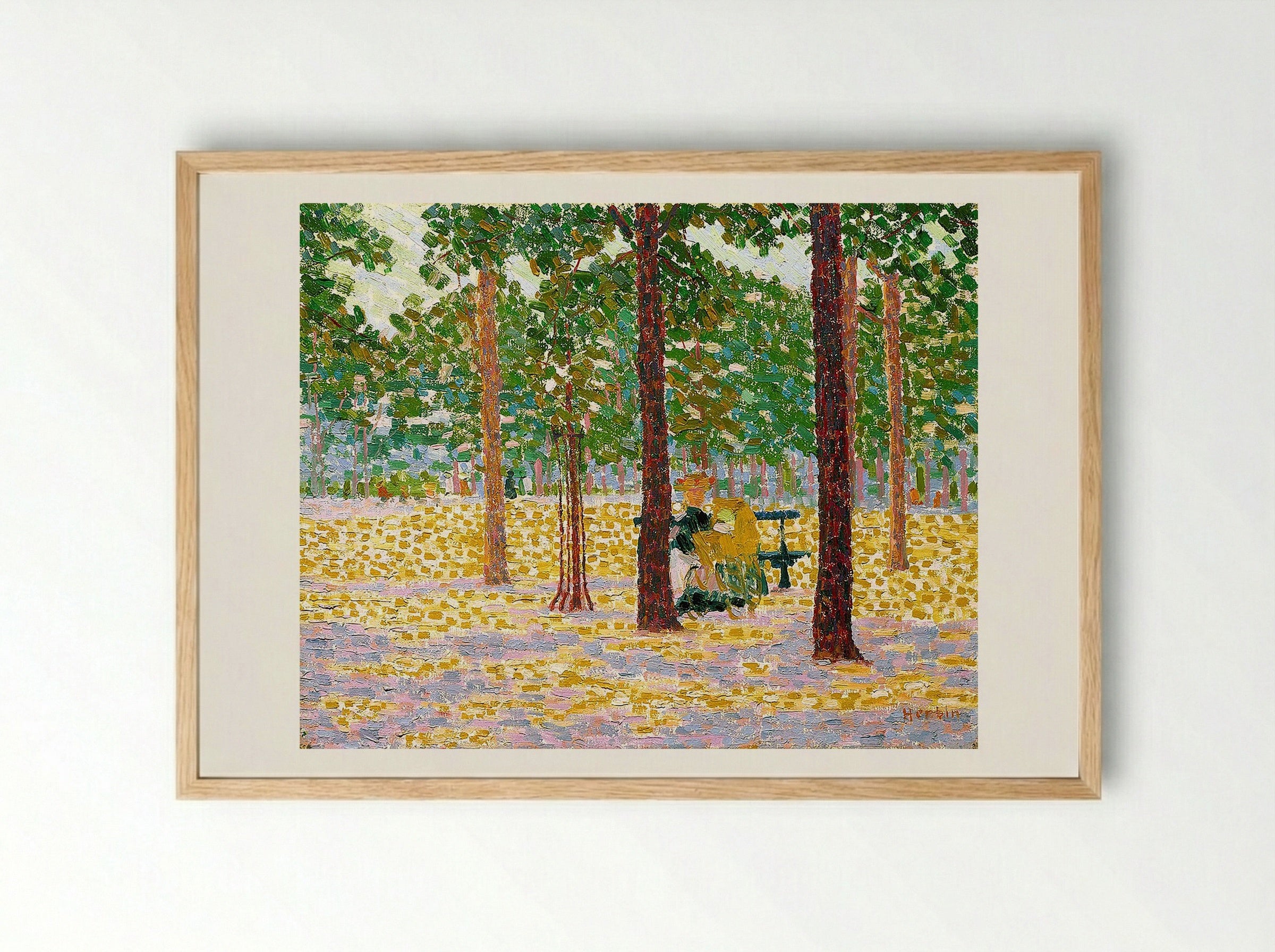Park in Paris - Auguste Herbin - Framed Print Wood