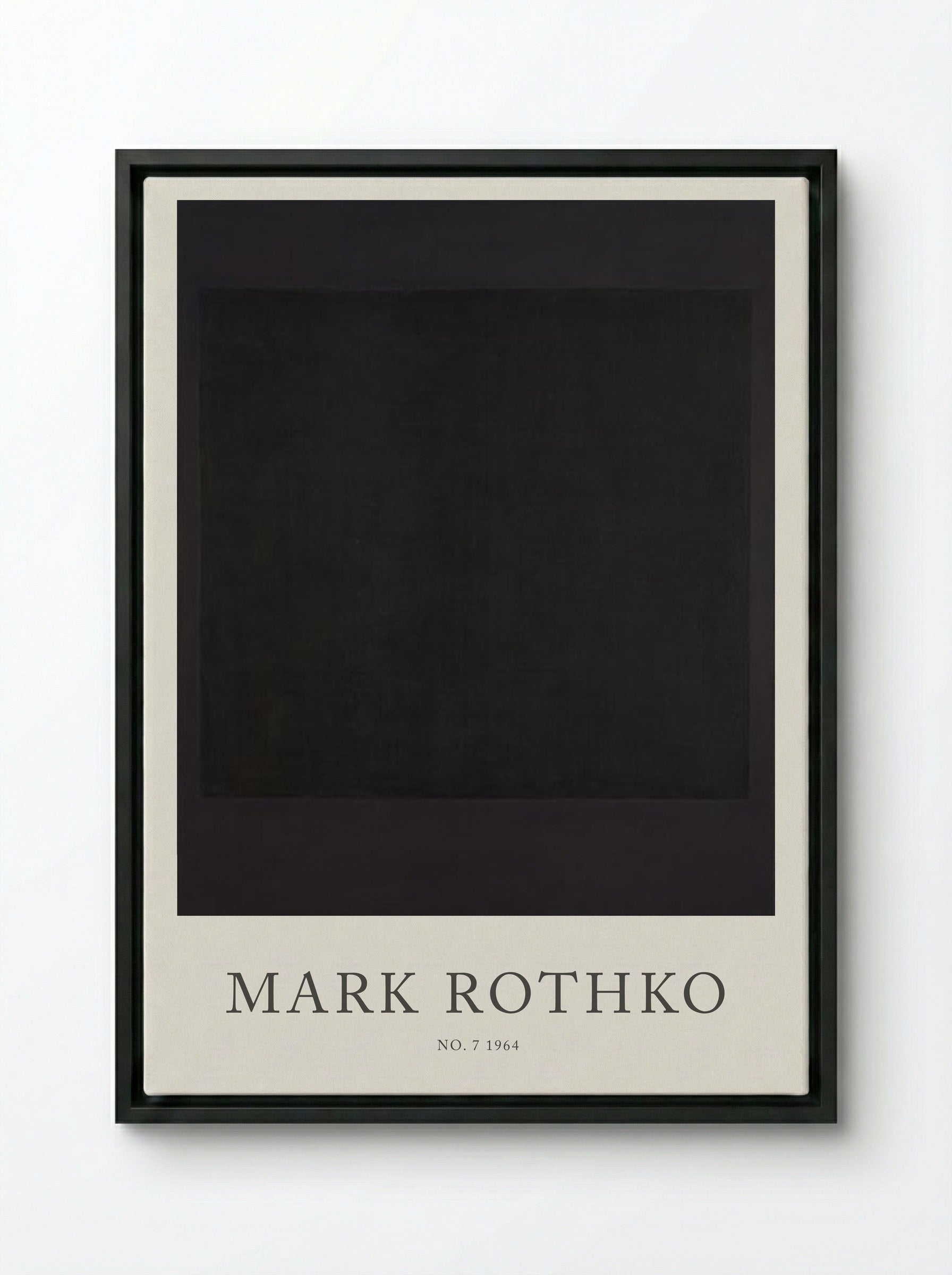 No. 7 - Mark Rothko - Framed Canvas Black