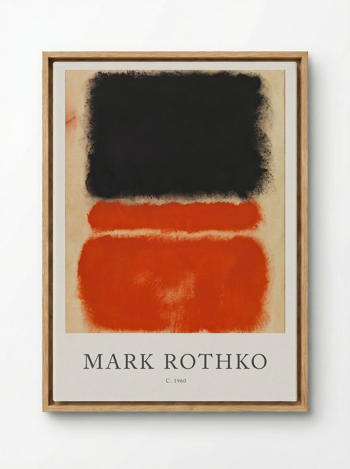 Untitled (Black and Red Bands) - Mark Rothko - Framed Canvas Wood