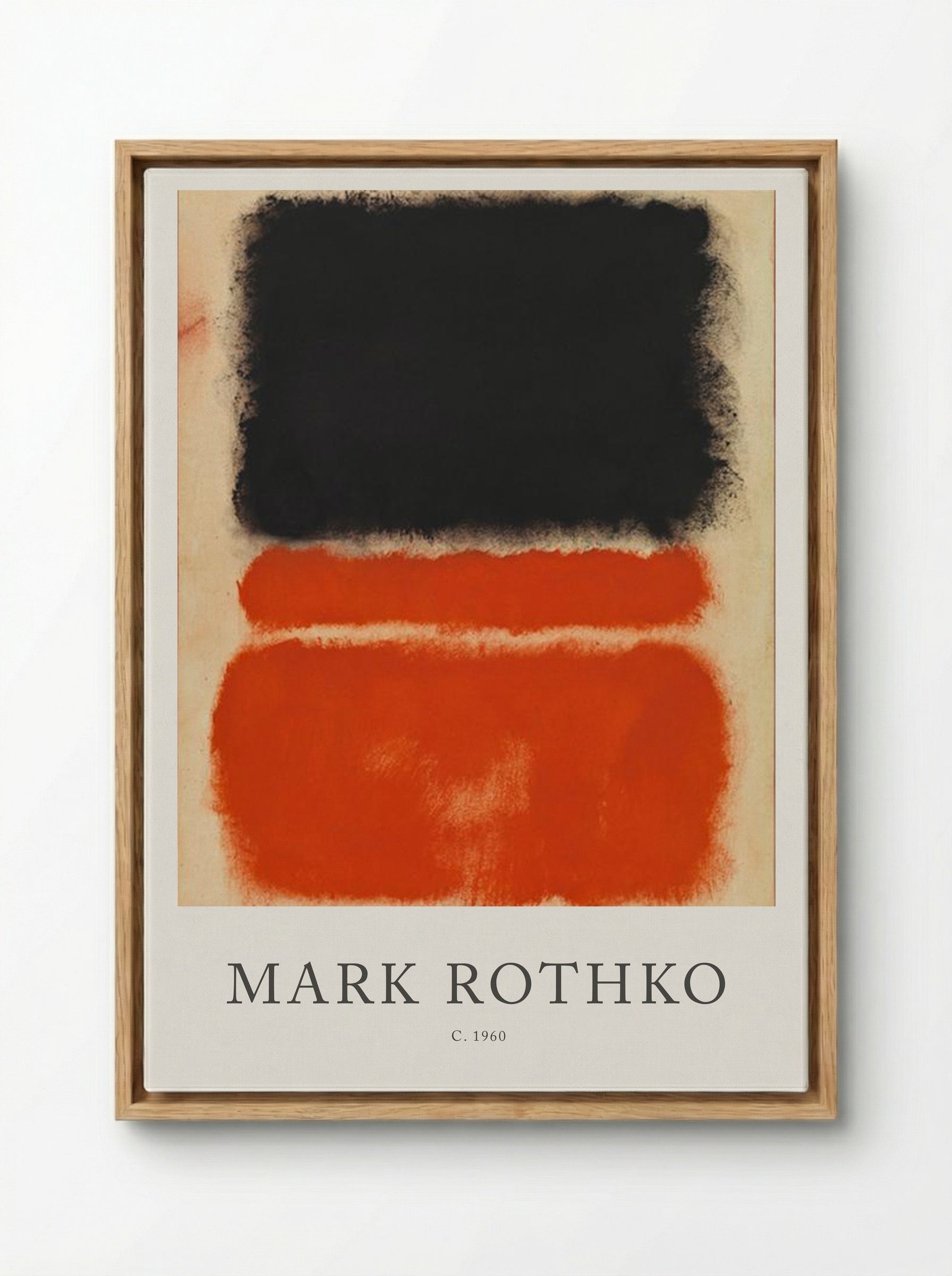 Untitled (Black and Red Bands) - Mark Rothko - Framed Canvas Wood