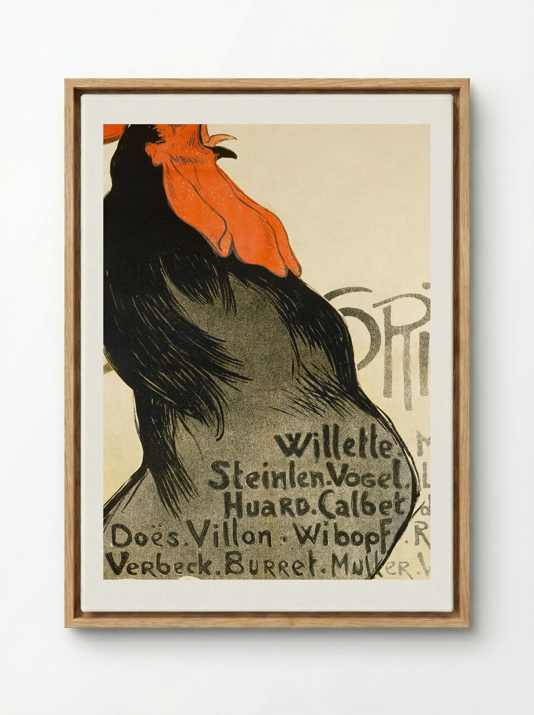 Cocorico - Théophile-Alexandre Steinlen - Framed Canvas Wood