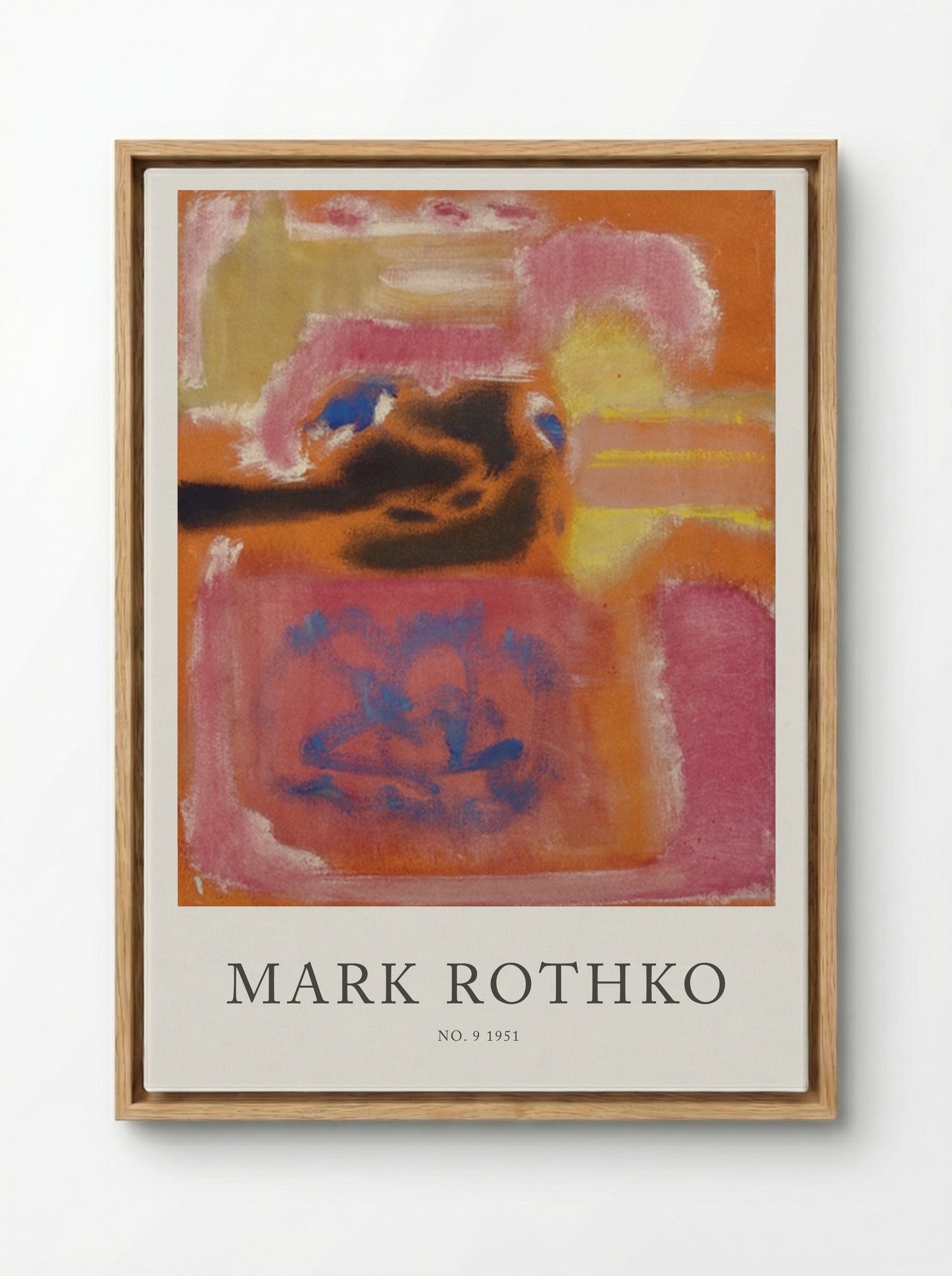 No. 9 - Mark Rothko - Framed Canvas Wood
