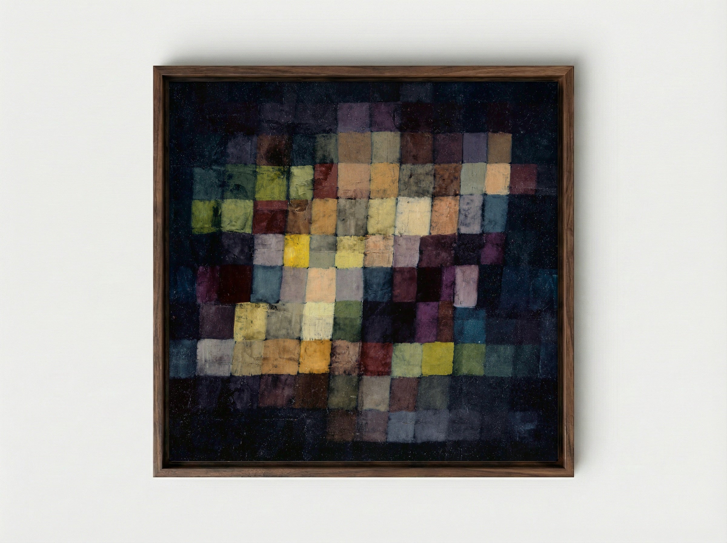 Old Sound - Paul Klee - Framed Canvas Dark Wood
