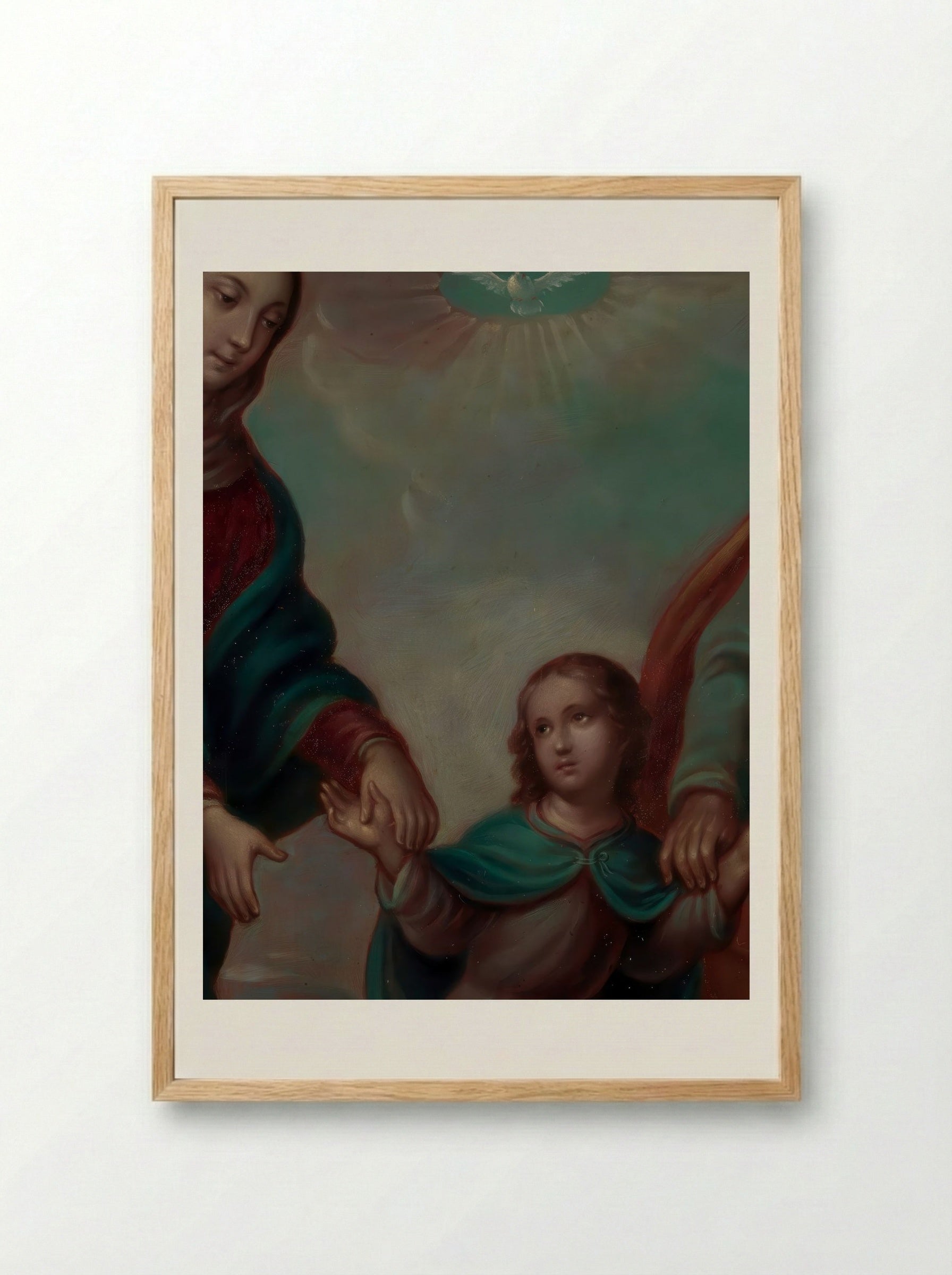 The Return of the Holy Family from Egypt - Nicolás Enríquez - Framed Print Wood