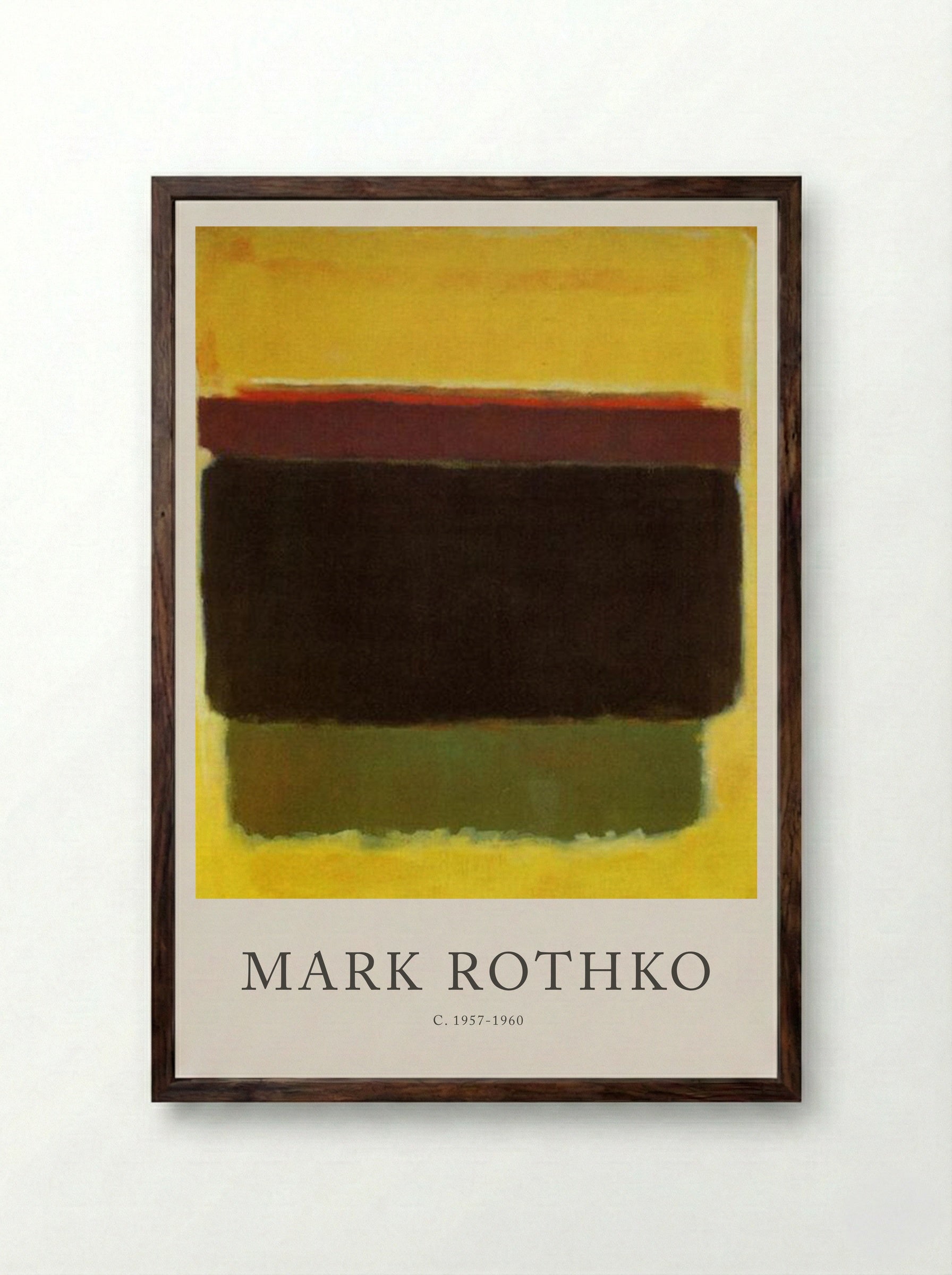 Untitled (Colour Field Painting) - Mark Rothko - Framed Print Dark Wood