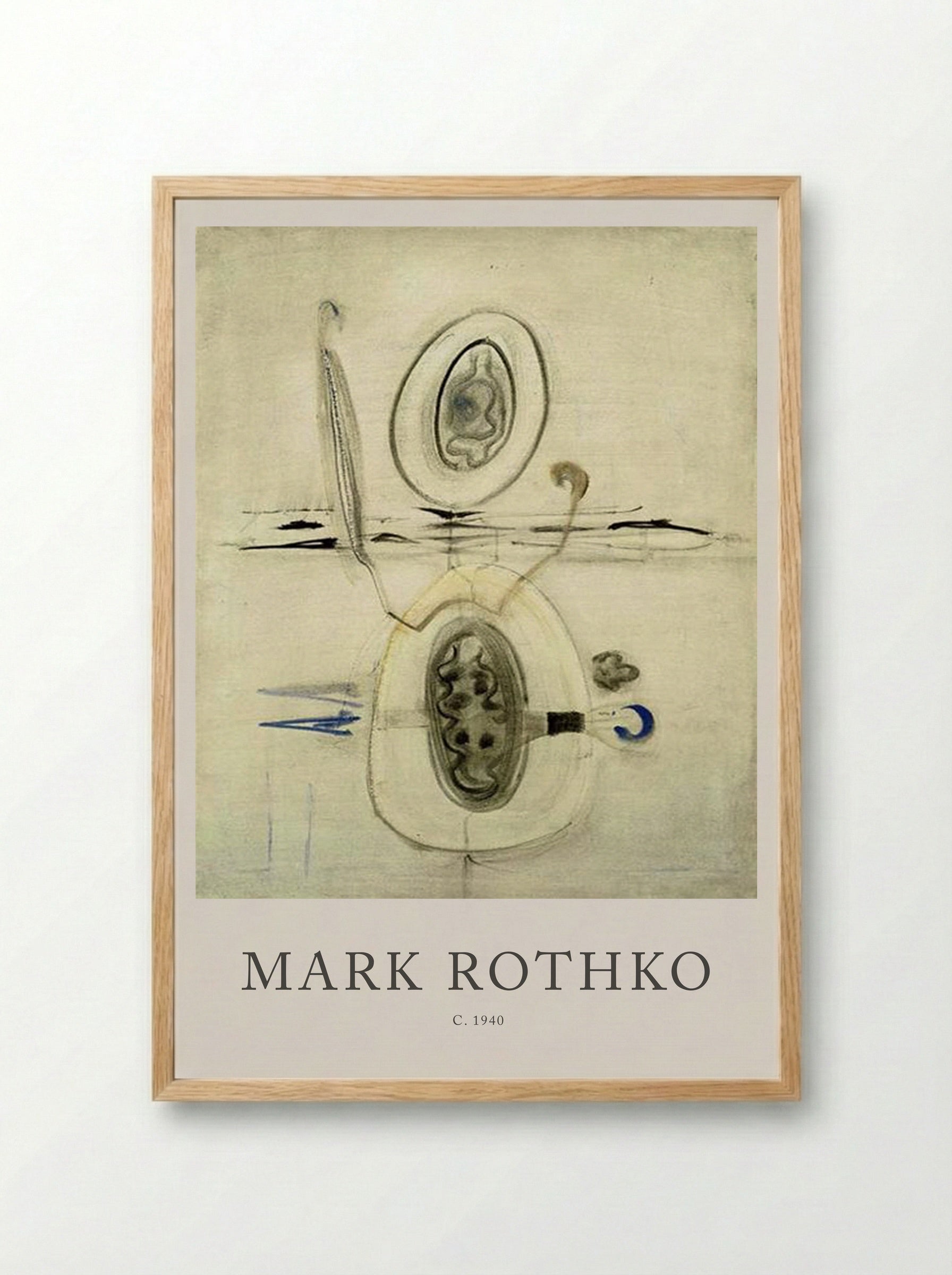Untitled (Biomorphic Composition) - Mark Rothko - Framed Print Wood