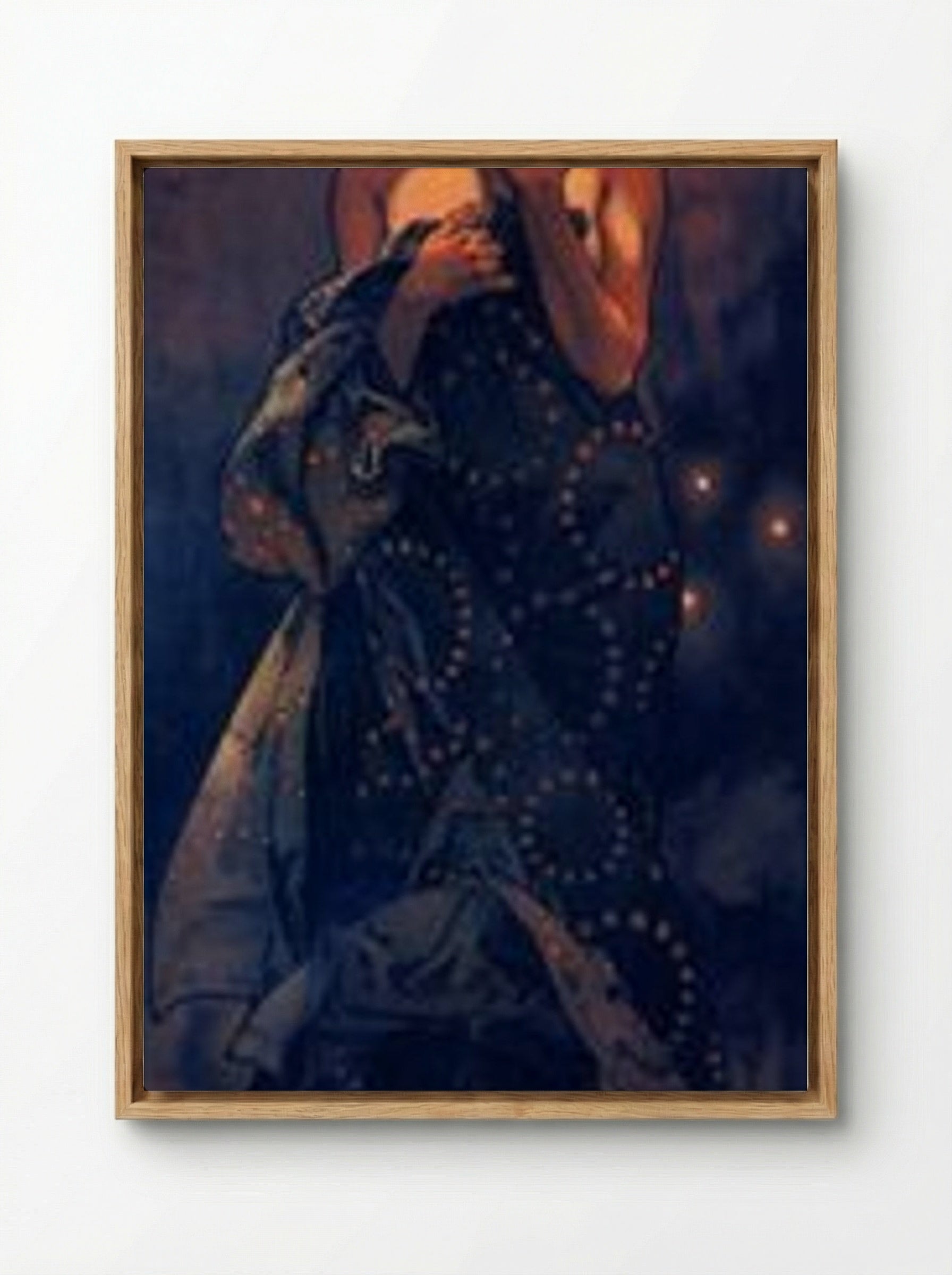 The Evening Star - Alfons Mucha - Framed Canvas Wood
