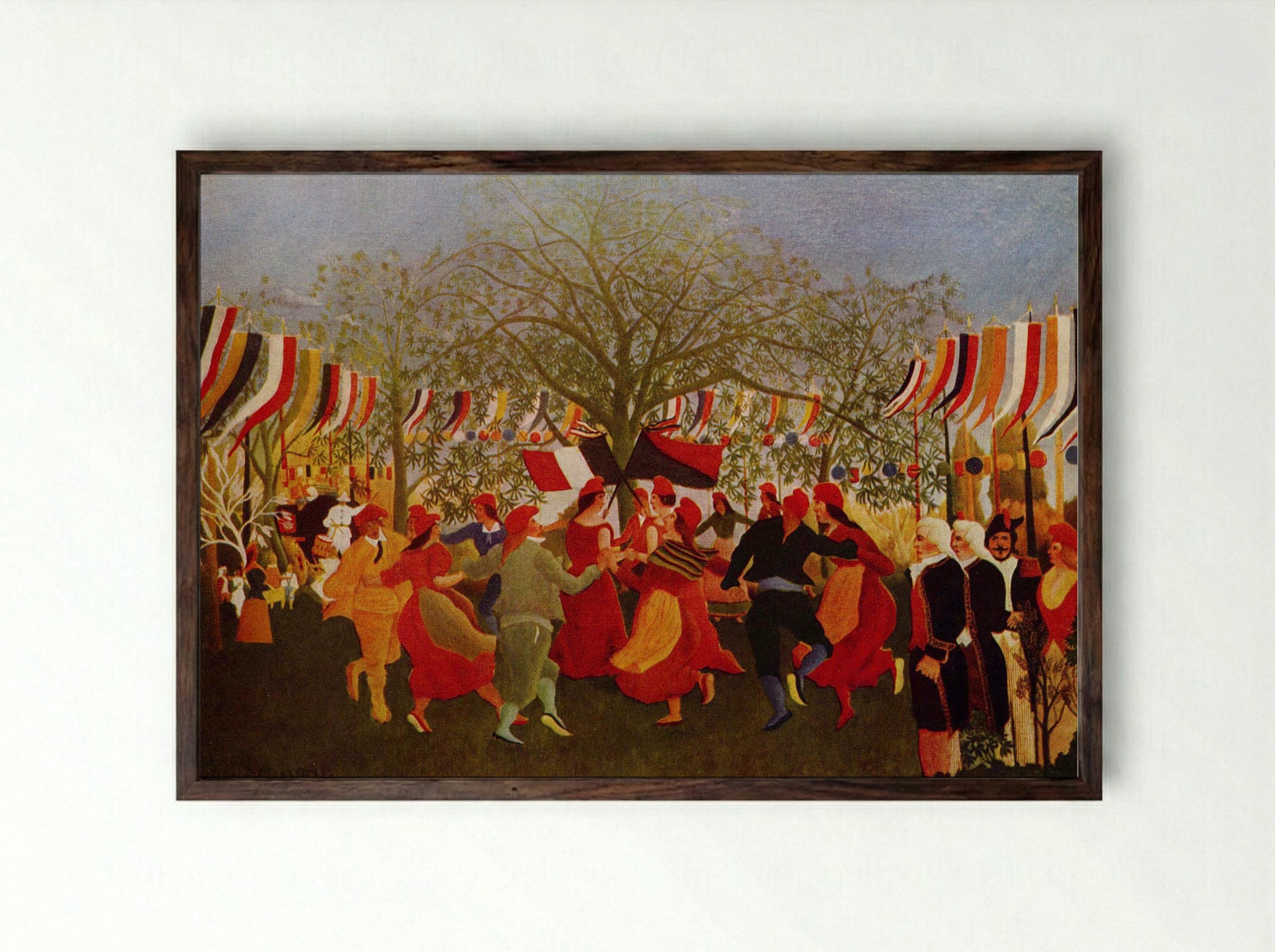 The Centennial of Independence - Henri Rousseau - Framed Print Dark Wood