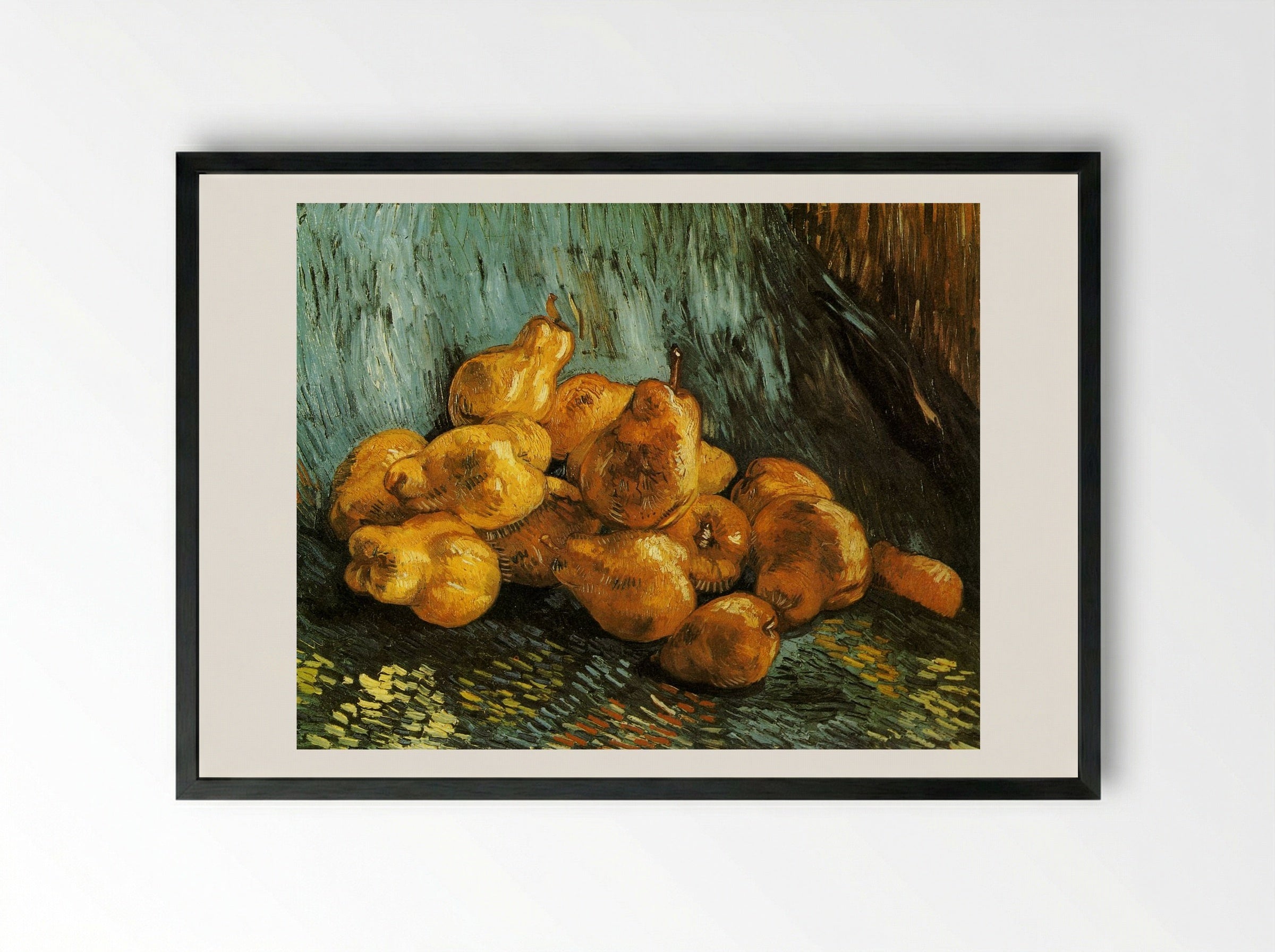 Still Life with Pears - Vincent van Gogh - Framed Print Black