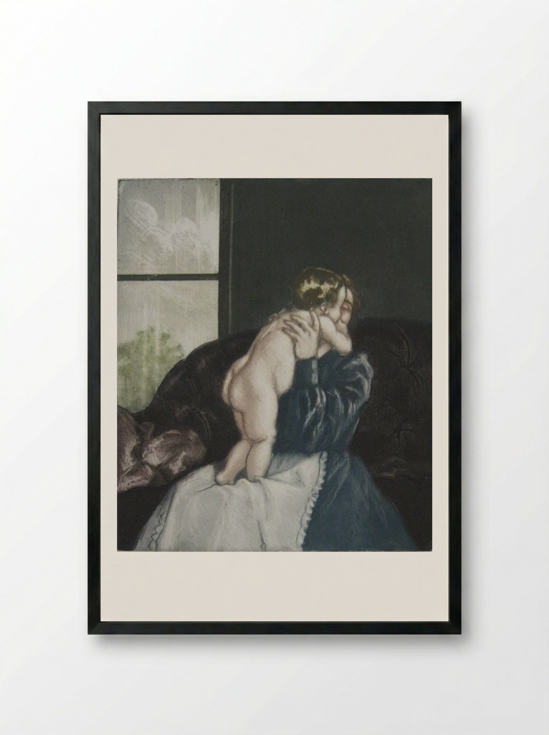 The Kiss - Charles Maurin - Framed Print Black