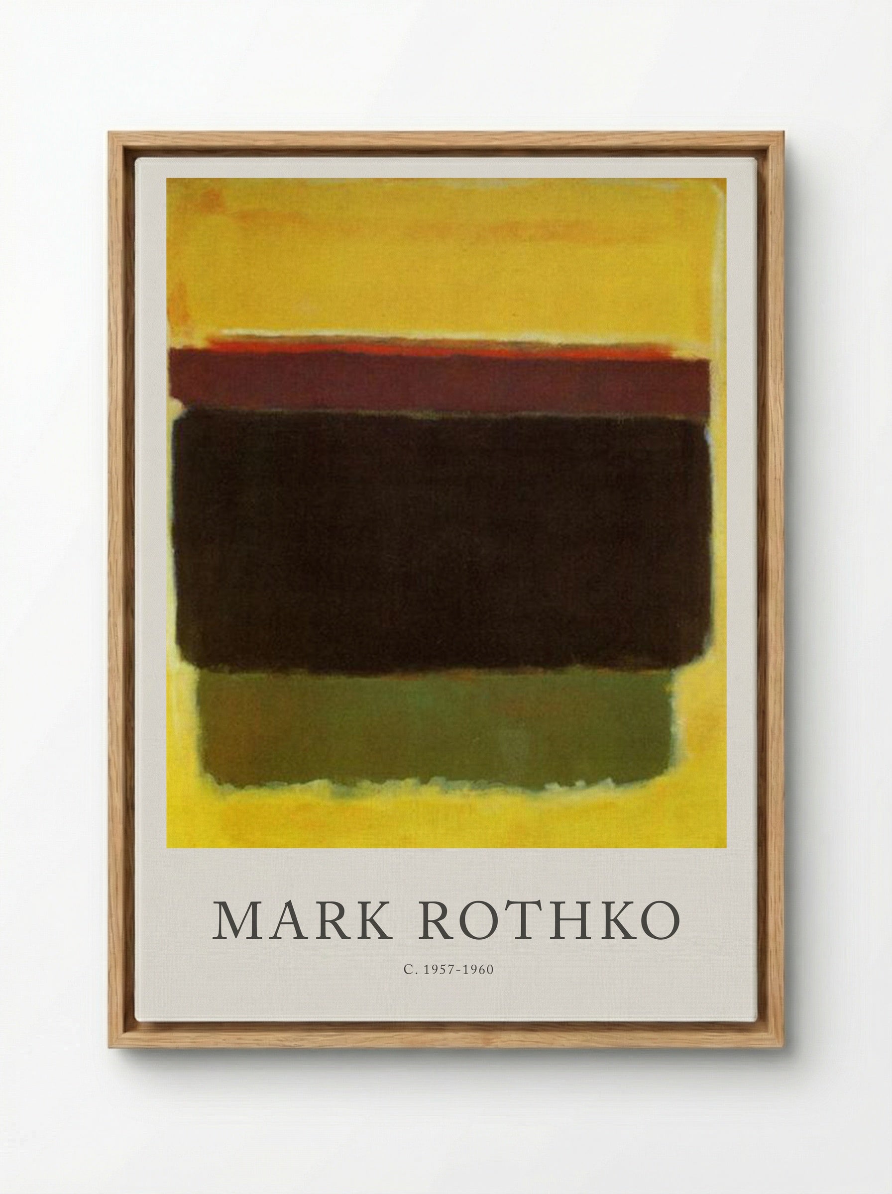 Untitled (Colour Field Painting) - Mark Rothko - Framed Canvas Wood