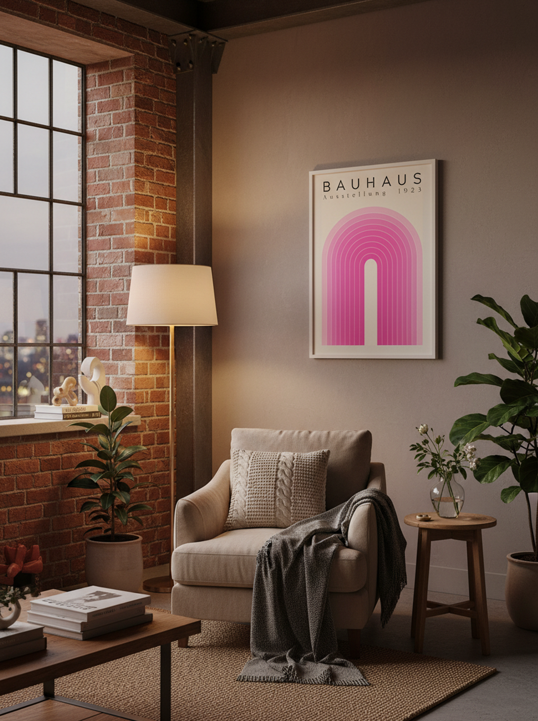 Bauhaus Pink Arch – 1923 Exhibition Poster - Lifestyle