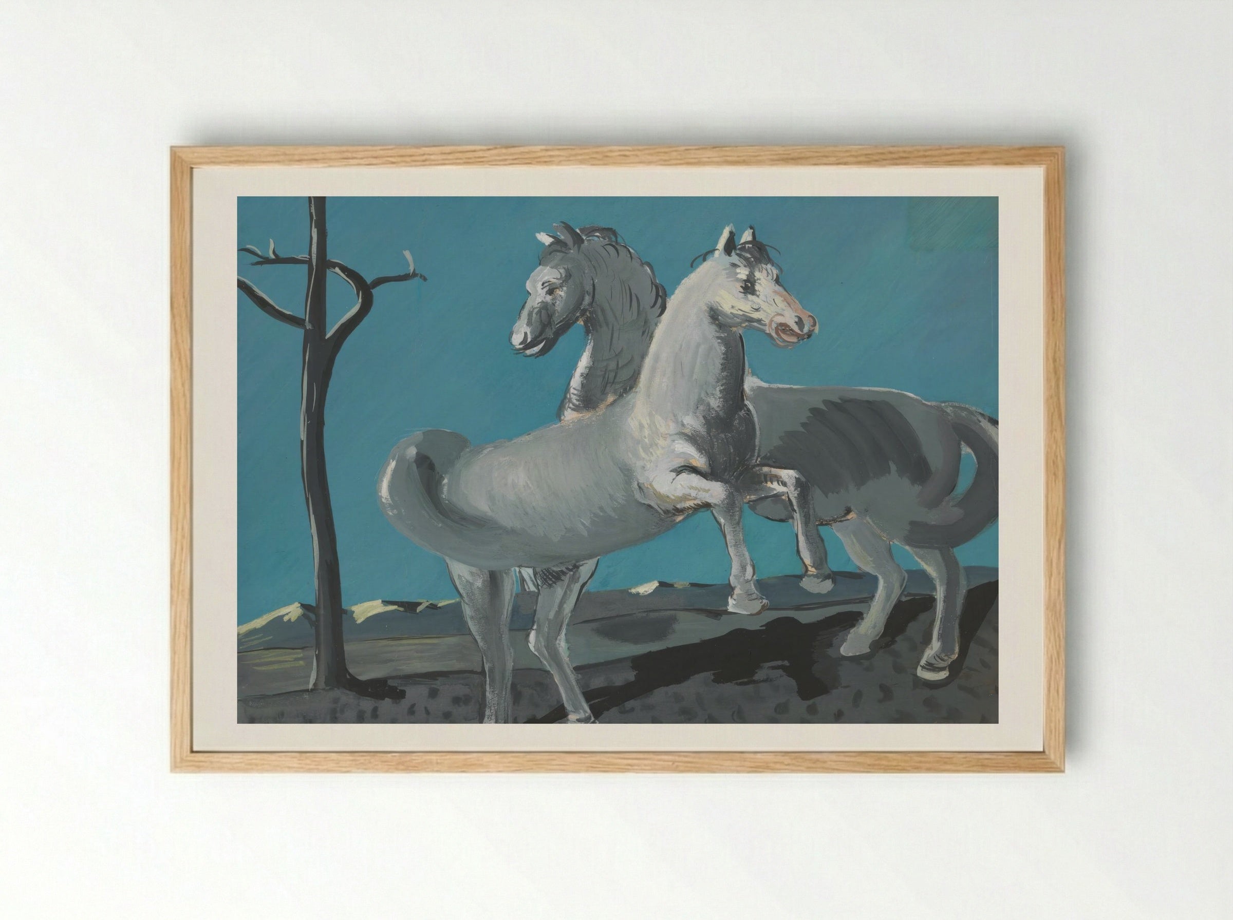 Study of Horses - Cyprián Majerník - Framed Print Wood