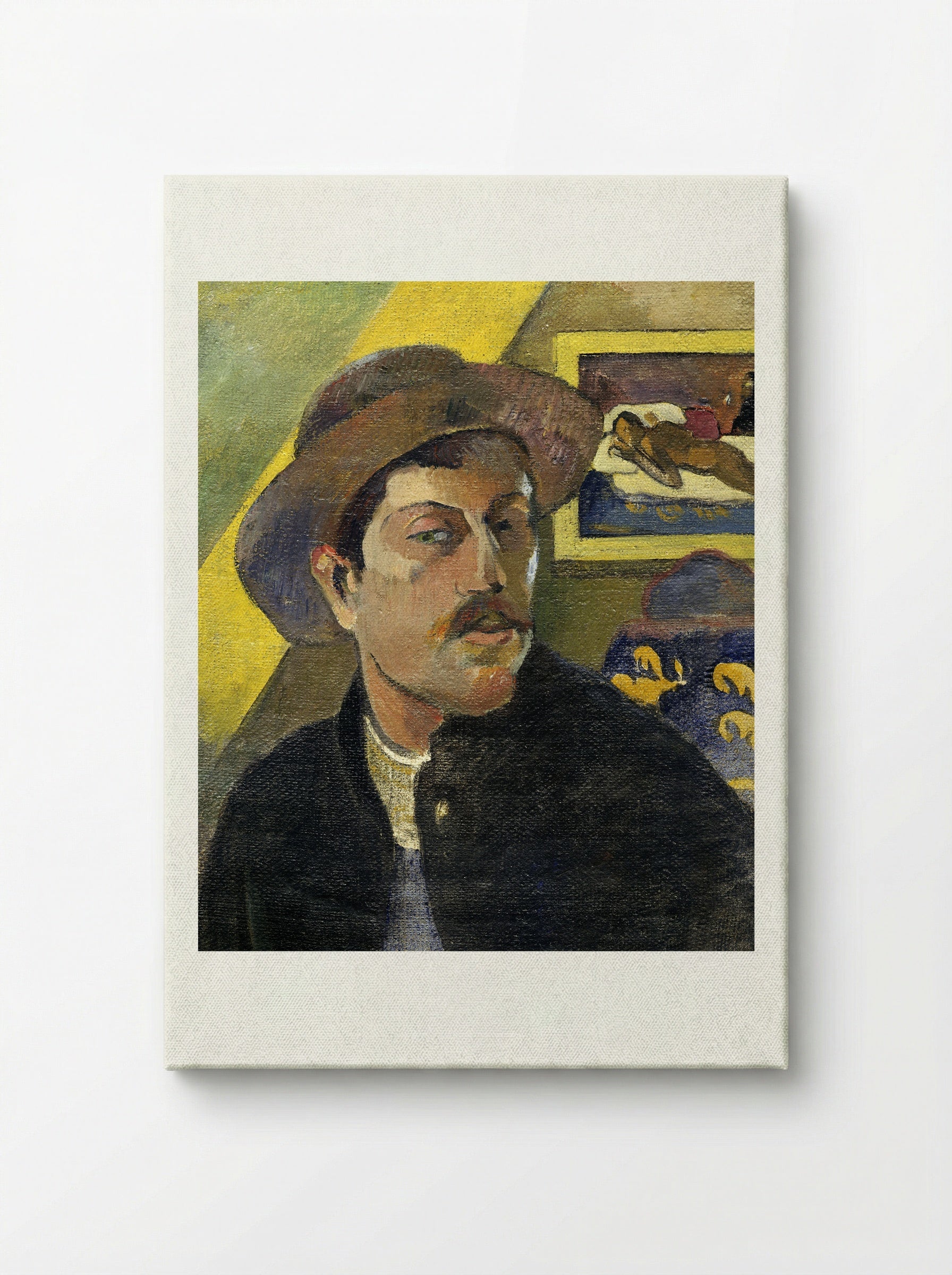 Self-Portrait in a Hat - Paul Gauguin - Canvas