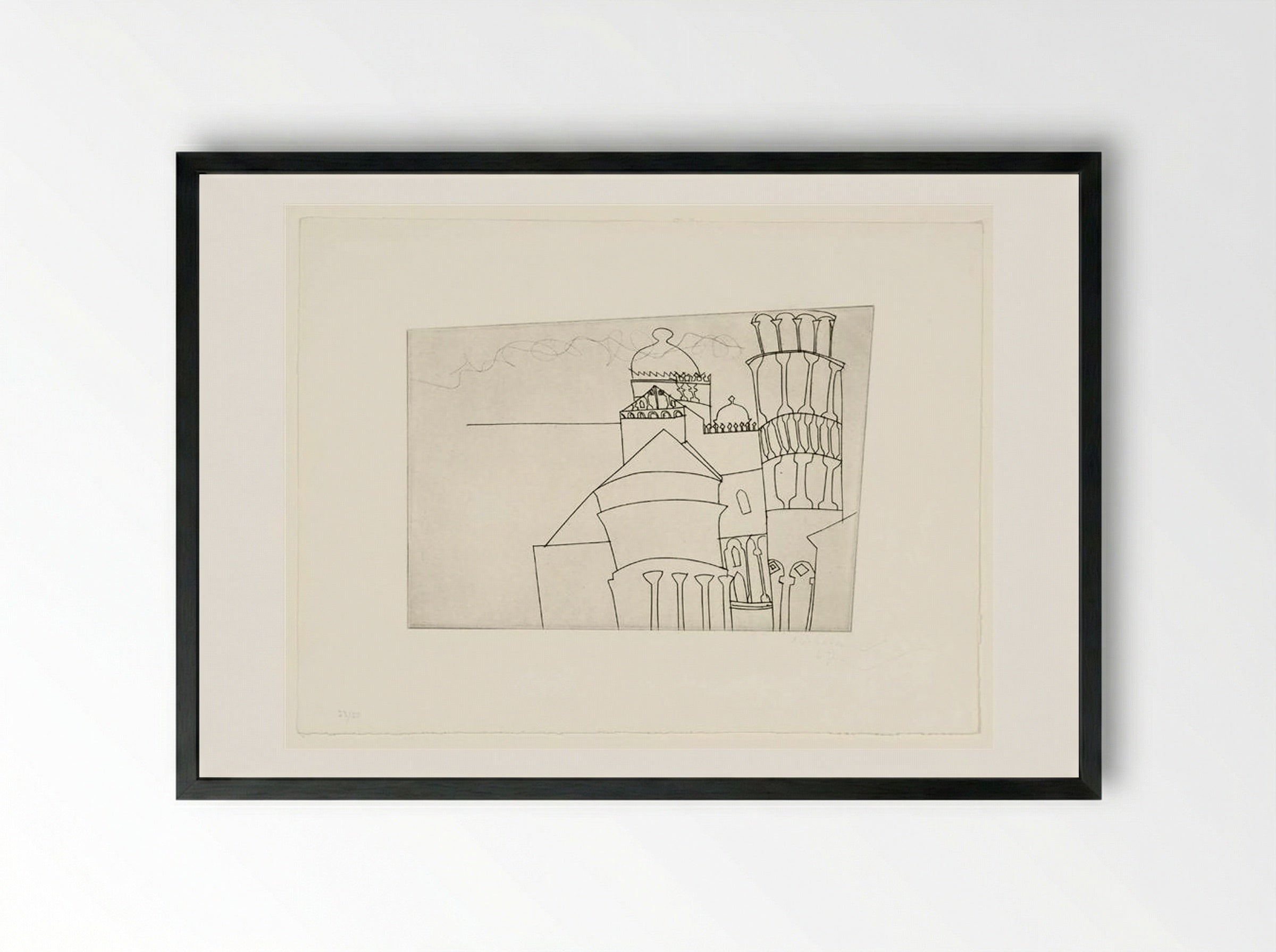 Pisa as intended - Ben Nicholson - Framed Print Black