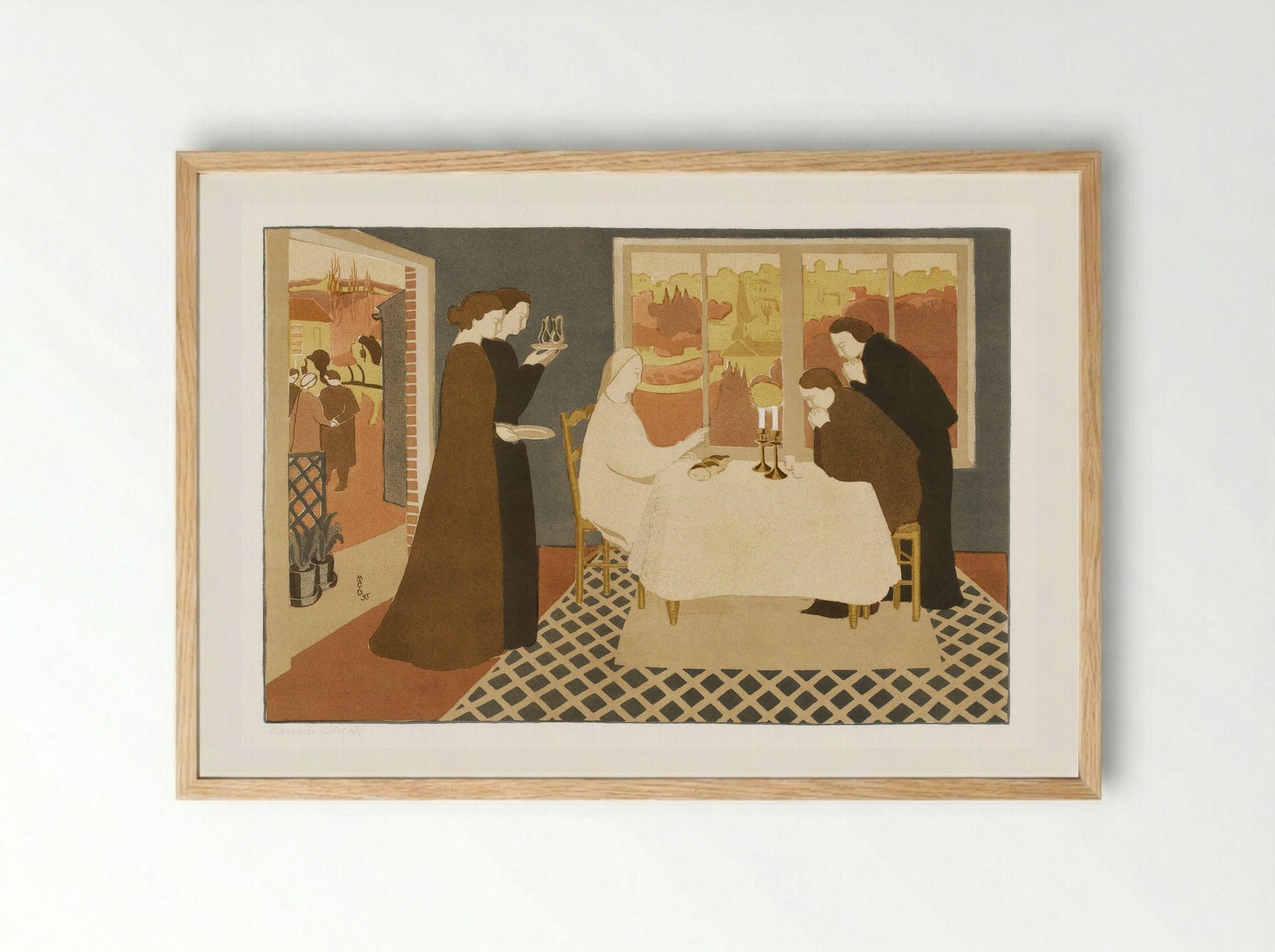 The Pilgrims of Emmaus - Maurice Denis - Framed Print Wood