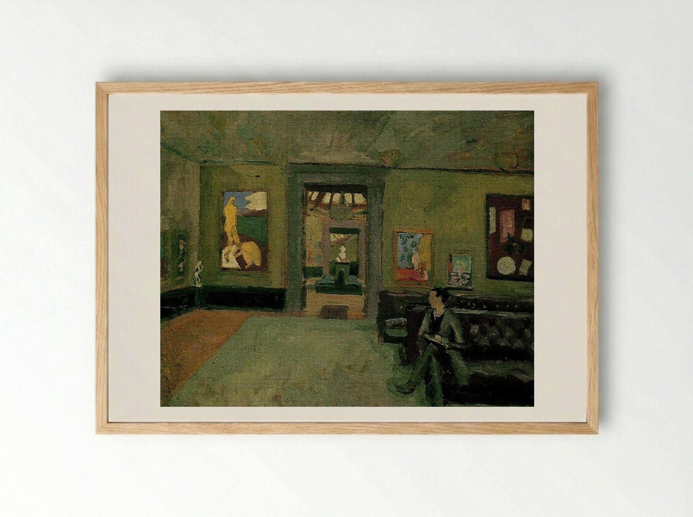 A Room (in the Second Post-Impressionist) - Roger Fry - Framed Print Wood