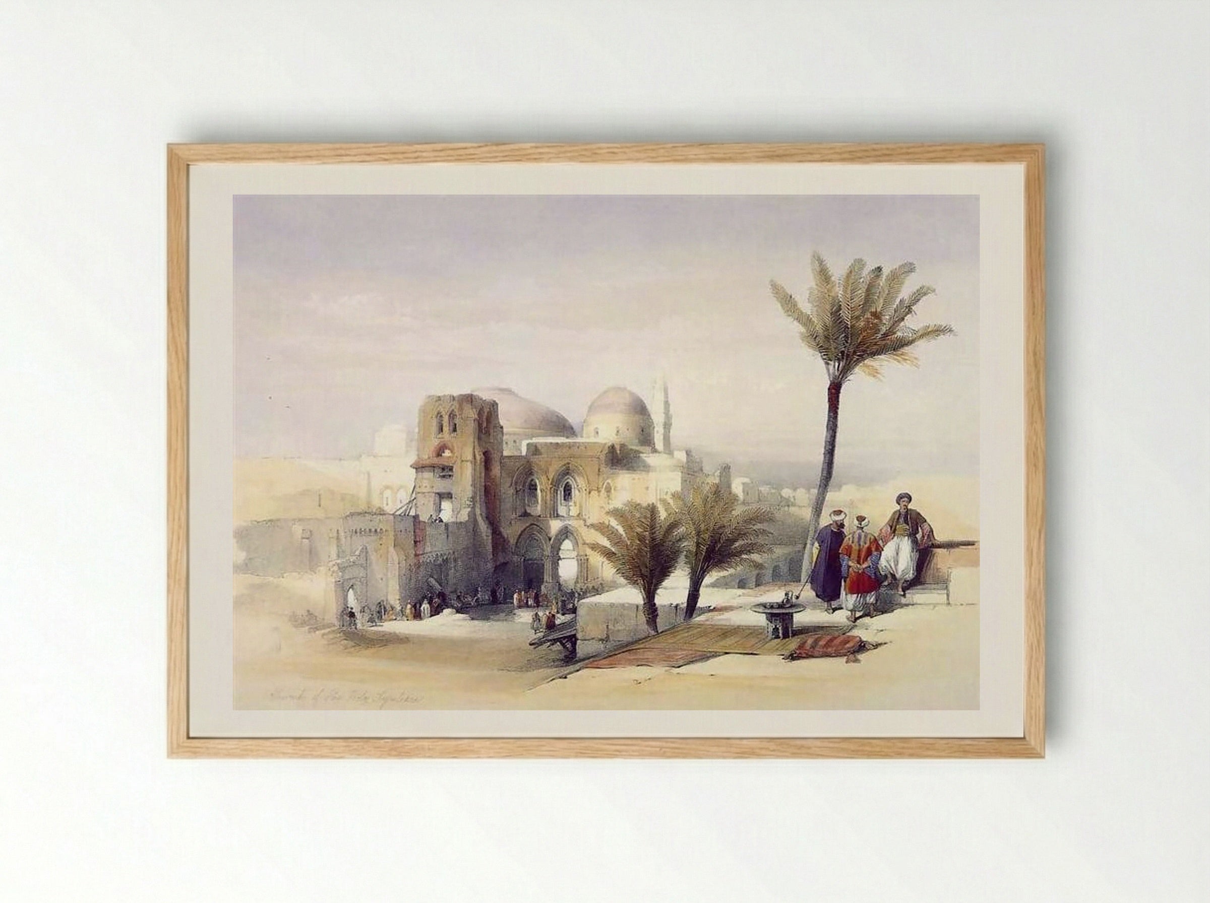 Church of the Holy Sepulchre, Jerusalem - David Roberts - Framed Print Wood