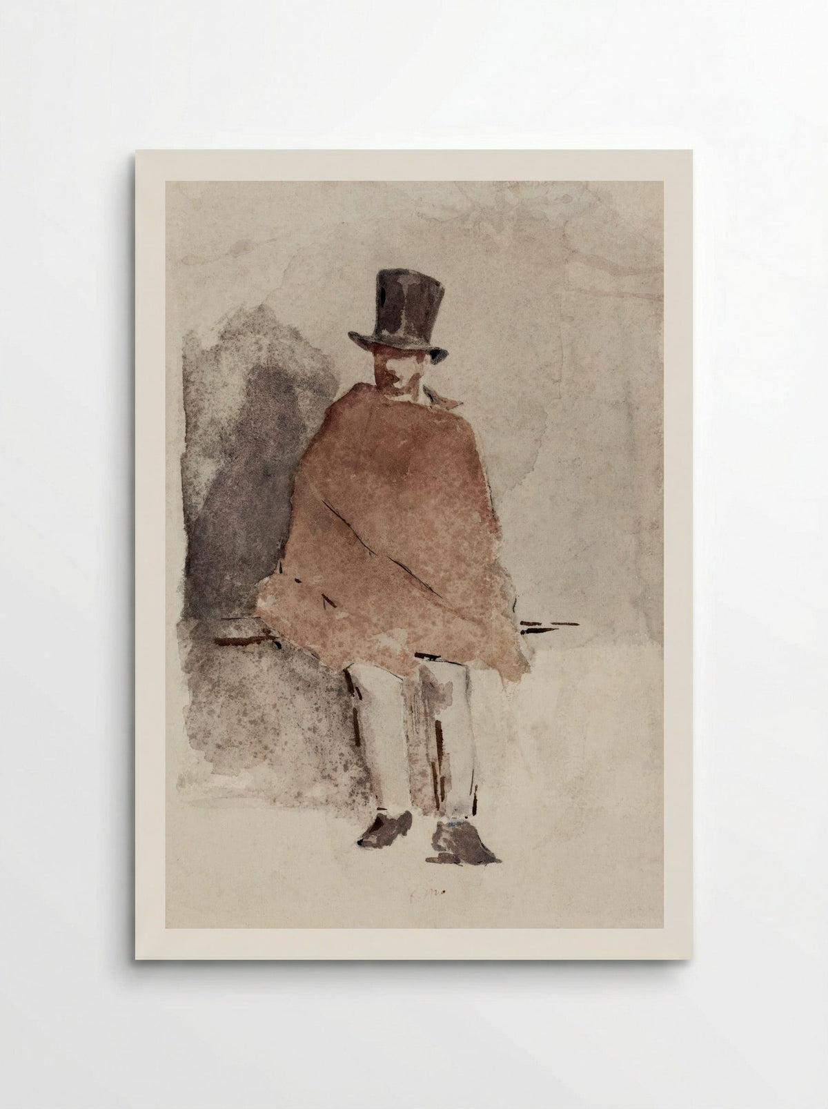 The Man in the Tall Hat - Édouard Manet - Poster