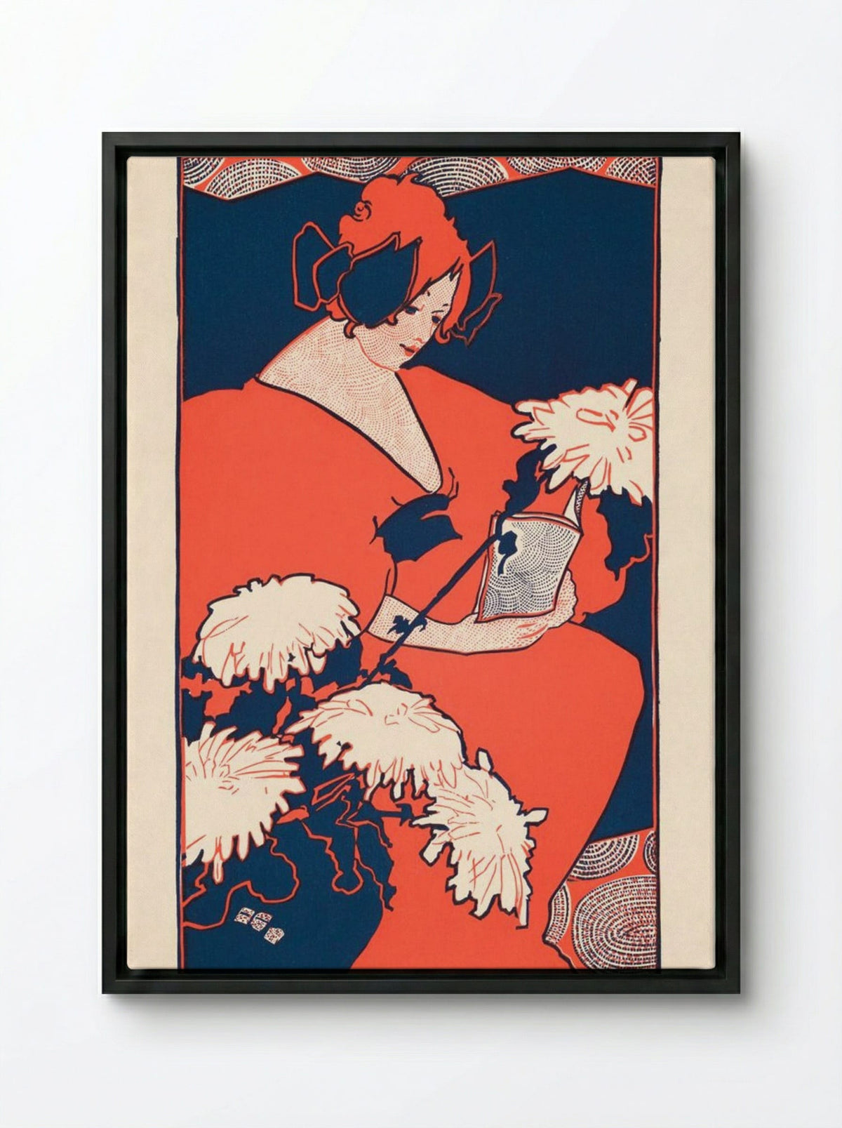 The Penny Magazine - Ethel Reed - Framed Canvas Black