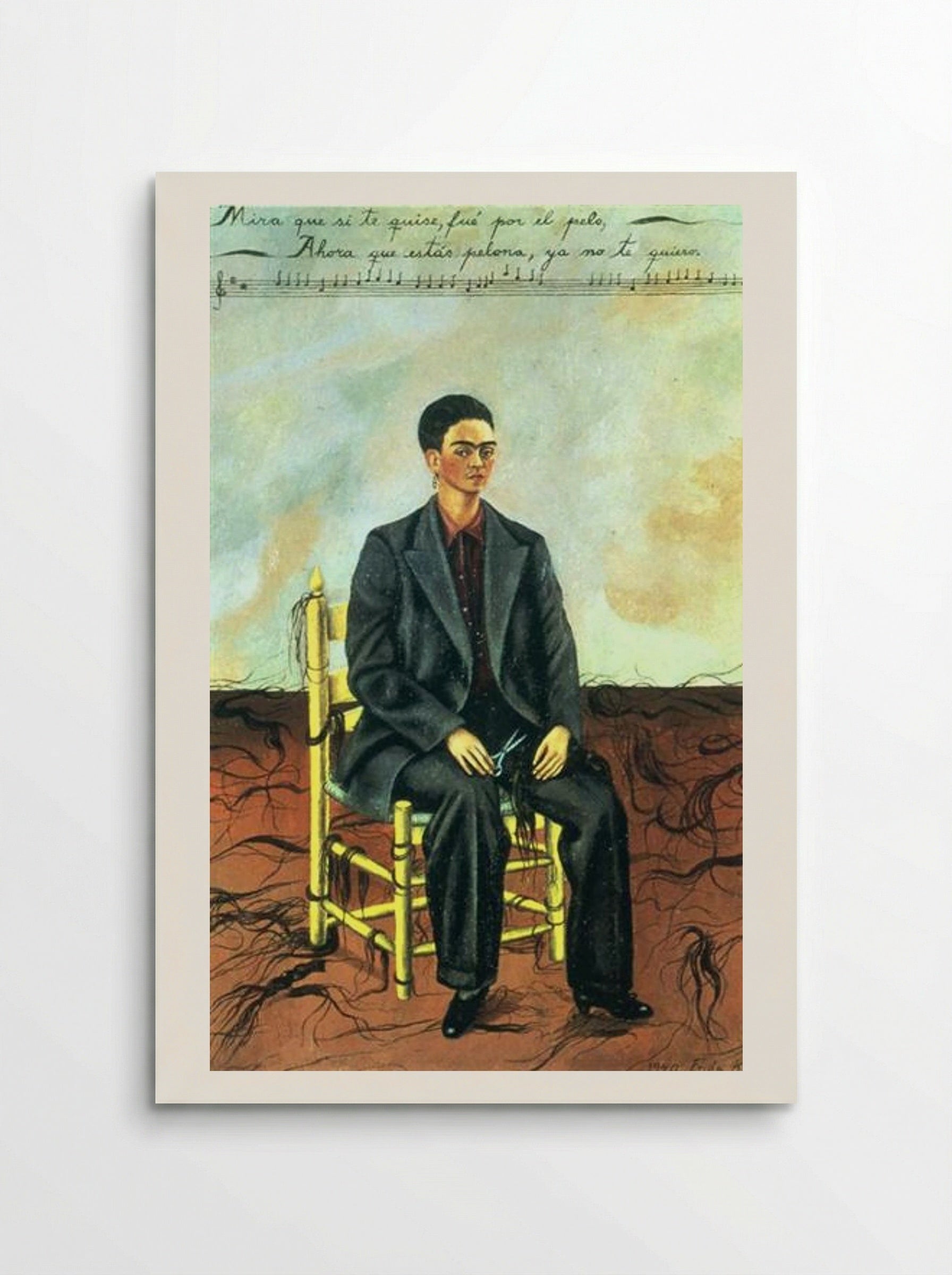 Self-Portrait with Cropped Hair - Frida Kahlo - Poster