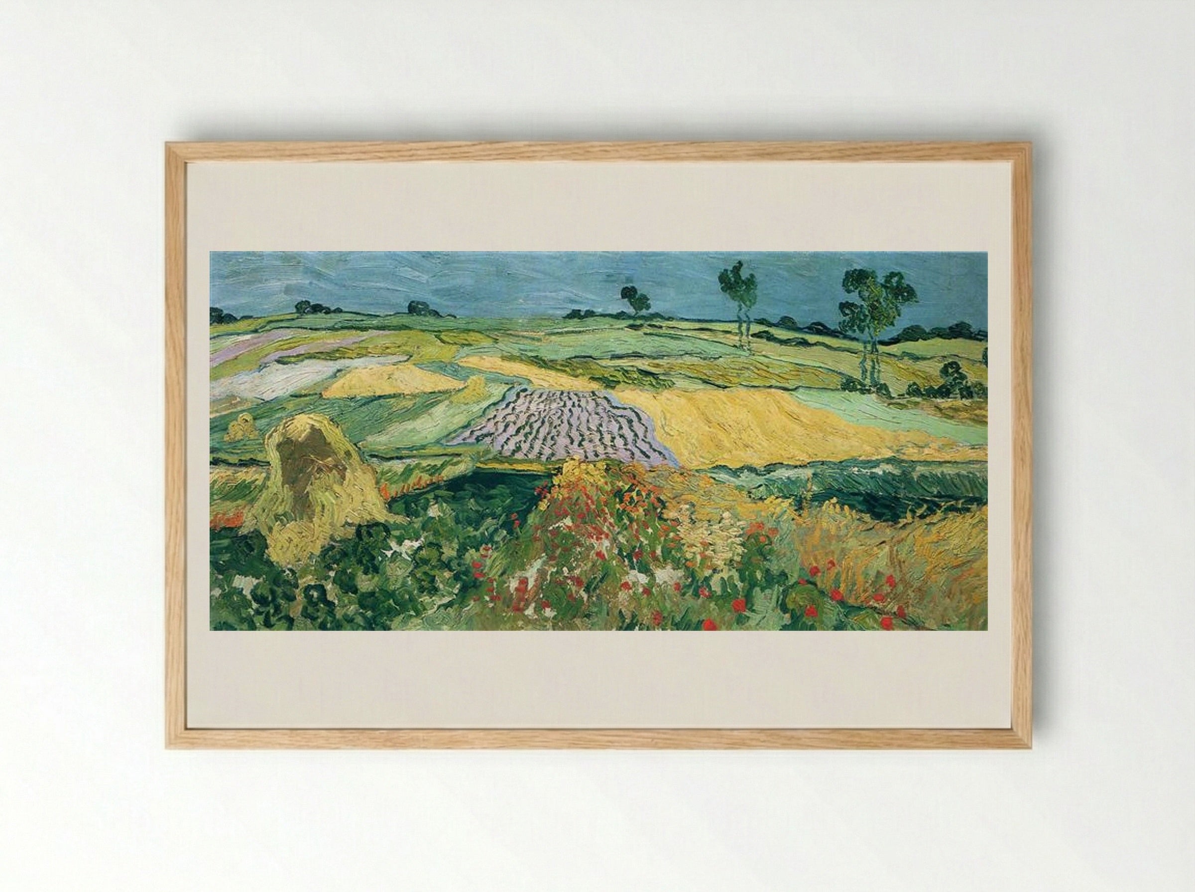 Wheatfield - Vincent van Gogh - Framed Print Wood