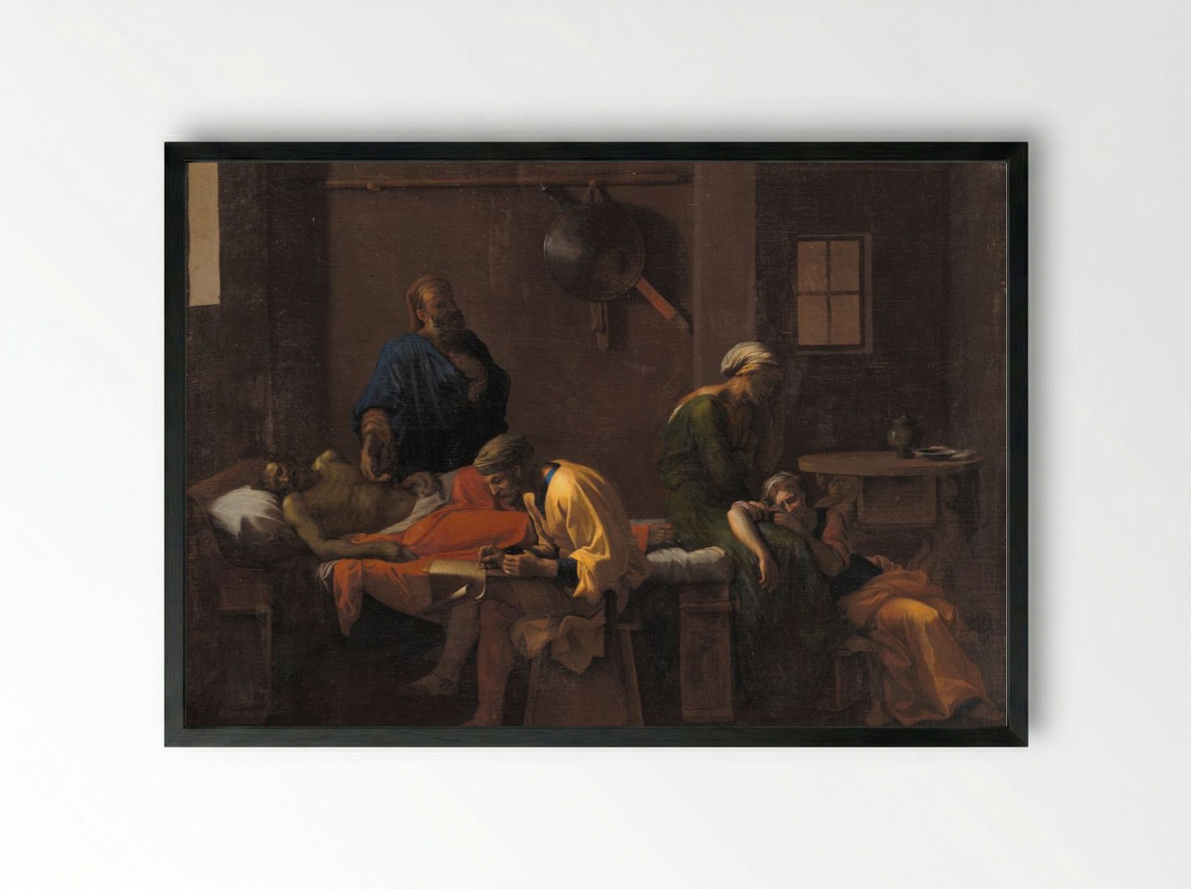 The Testament of Eudamidas - Nicolas Poussin - Framed Print Black