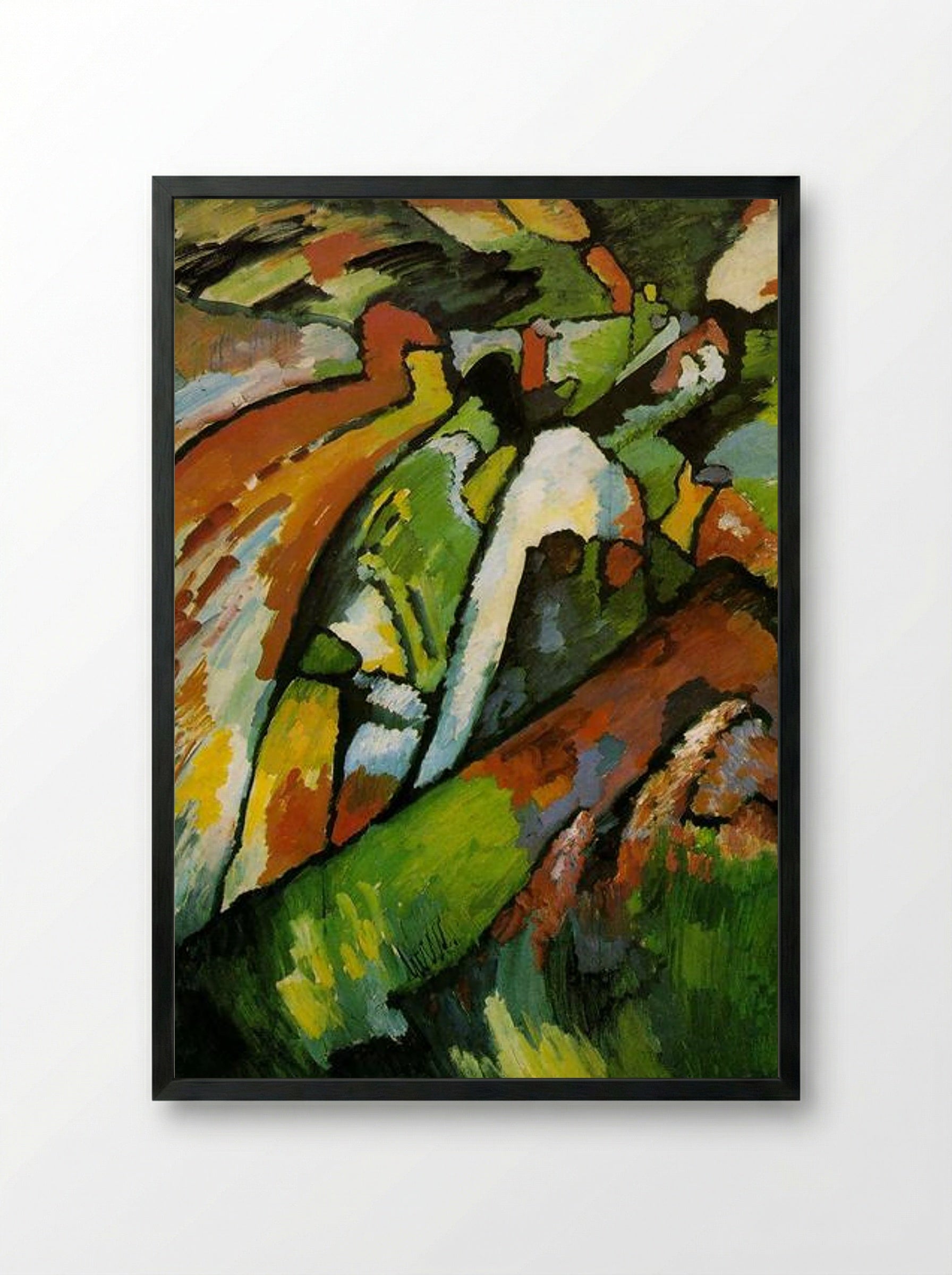 Improvisation 7 - Wassily Kandinsky - Framed Print Black