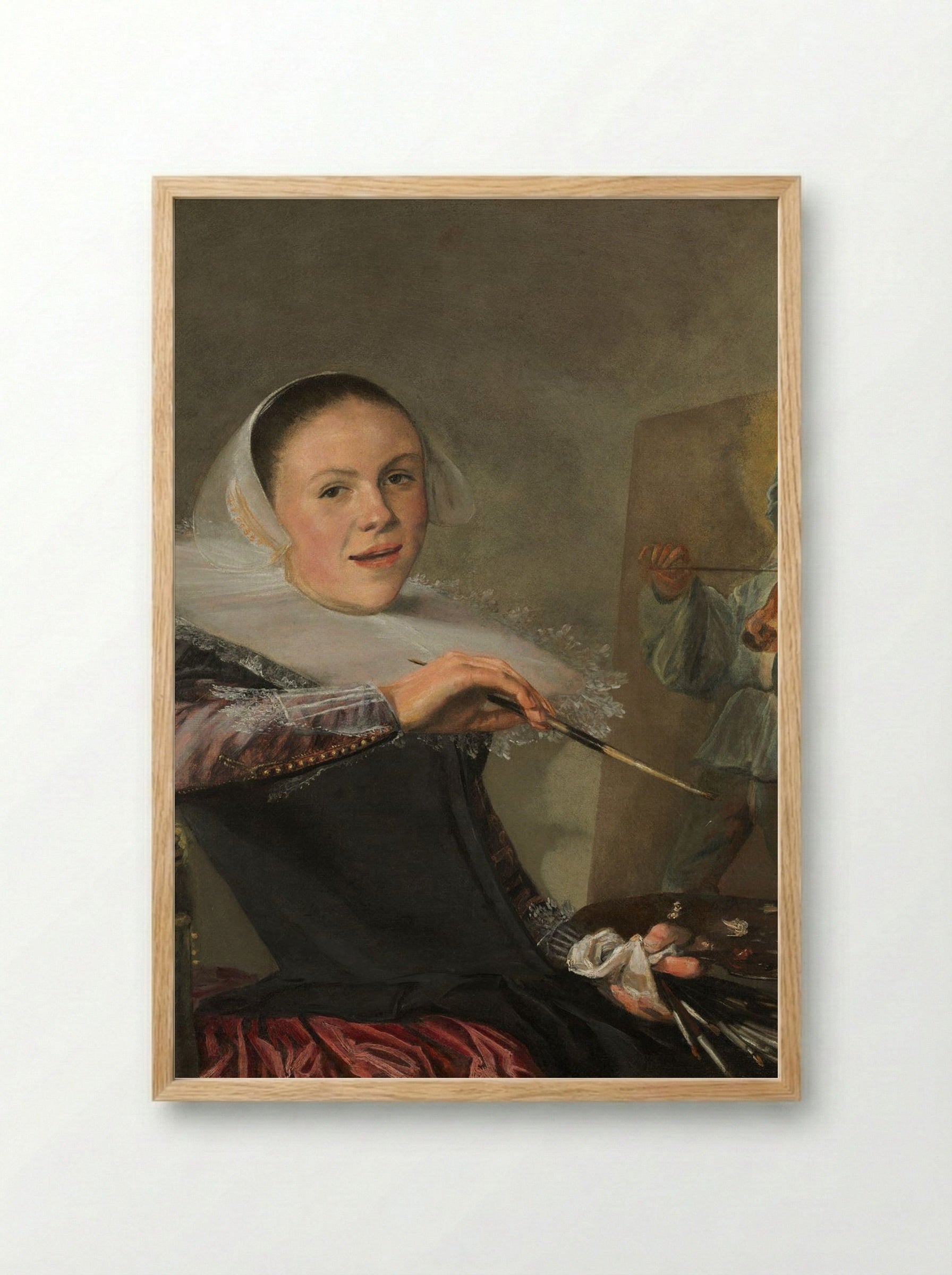 Self-Portrait - Judith Leyster - Framed Print Wood