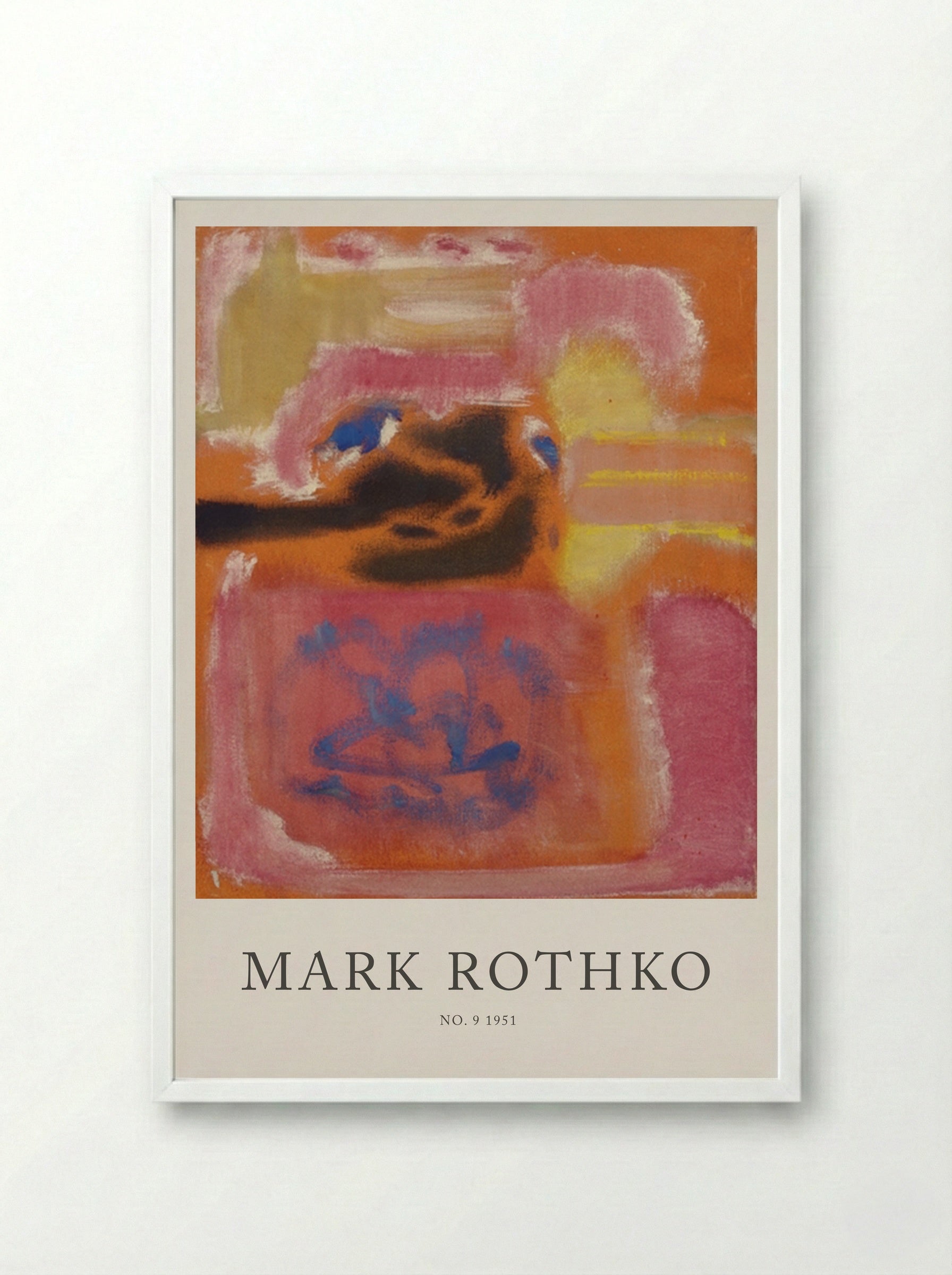 No. 9 - Mark Rothko - Framed Print White