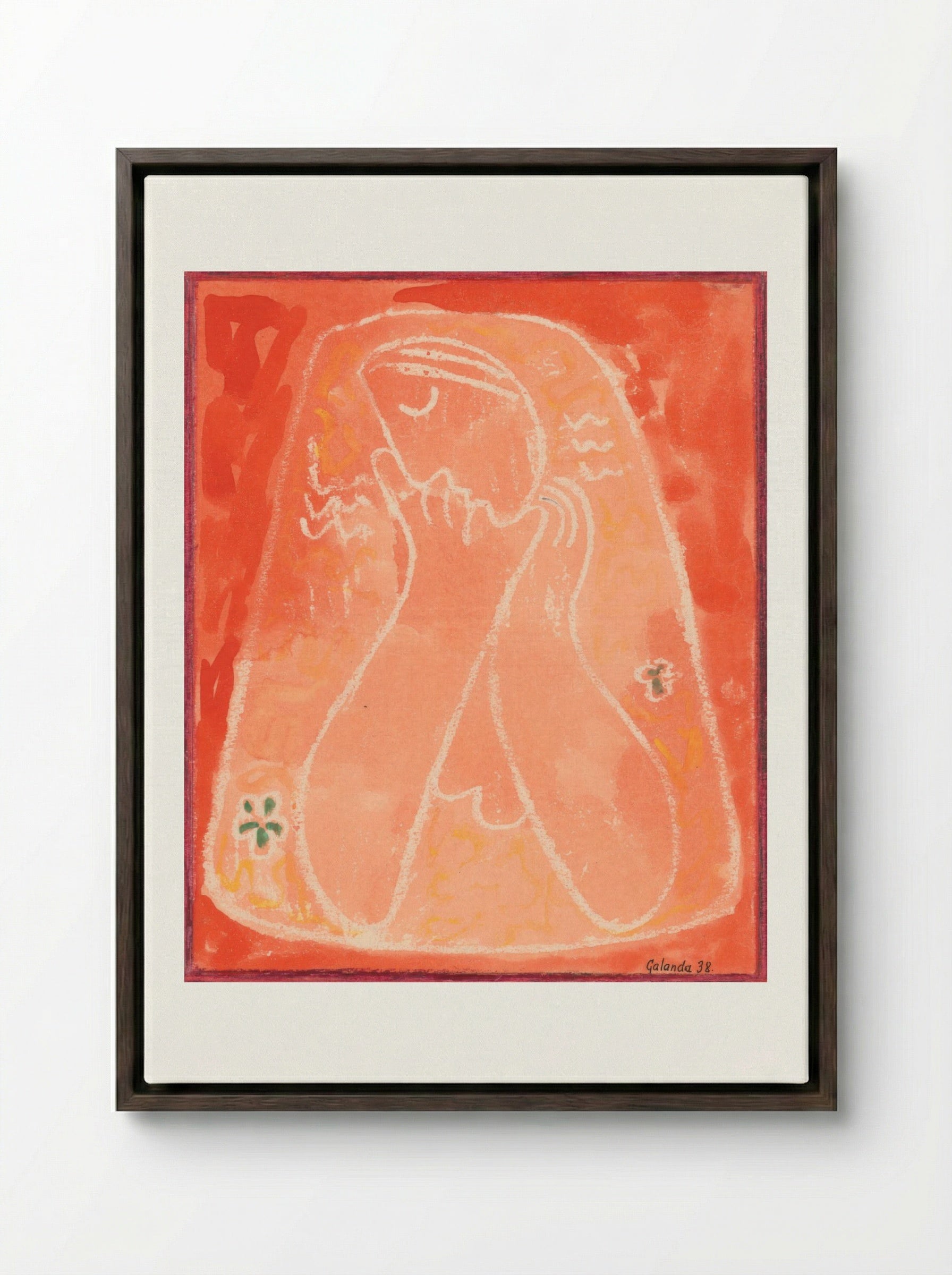 Thoughtful - Mikuláš Galanda - Framed Canvas Dark Wood