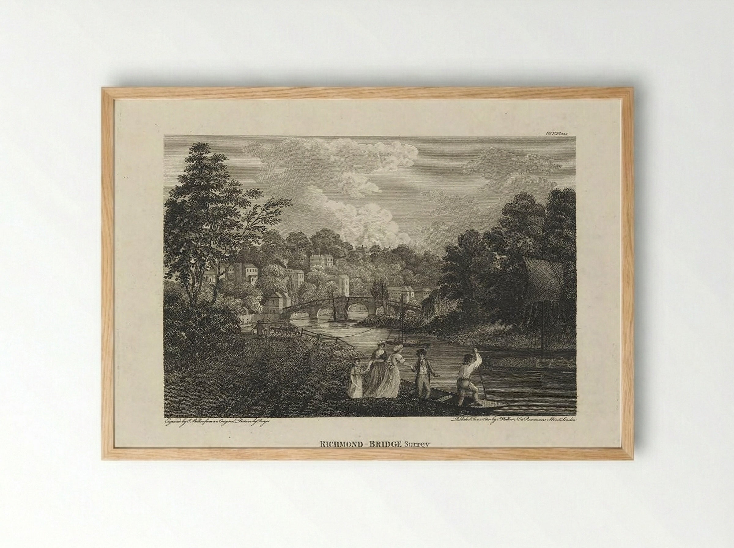 Richmond Bridge, Surrey - John Walker - Framed Print Wood