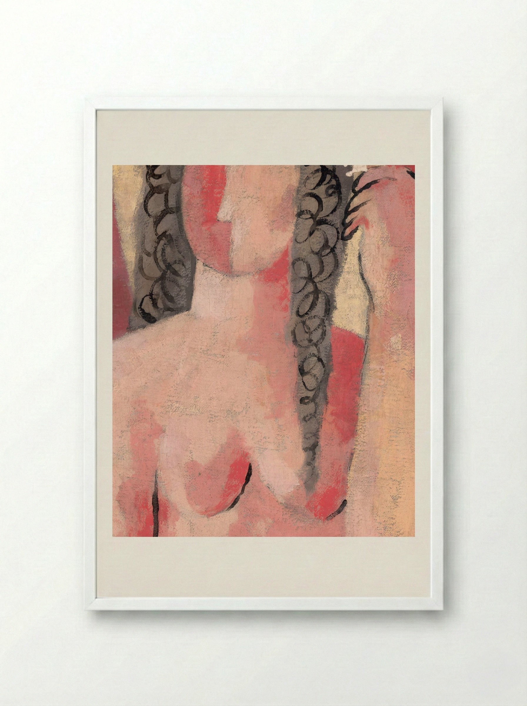 Grooming (Morning) - Mikuláš Galanda - Framed Print White