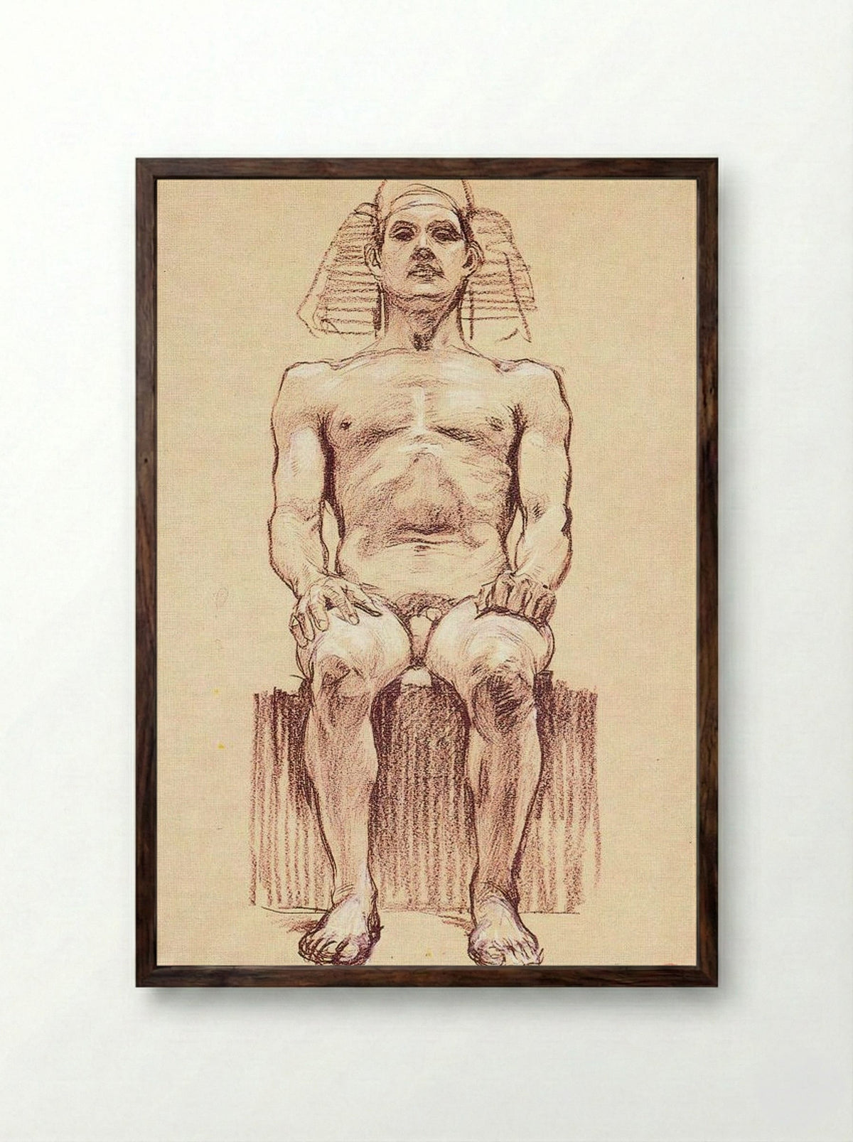 The Man and the Earth - Frantisek Kupka - Framed Print Dark Wood