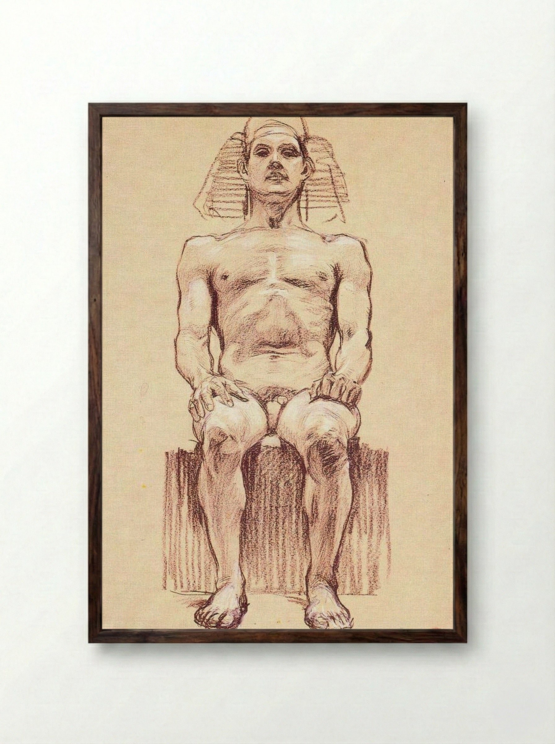 The Man and the Earth - Frantisek Kupka - Framed Print Dark Wood